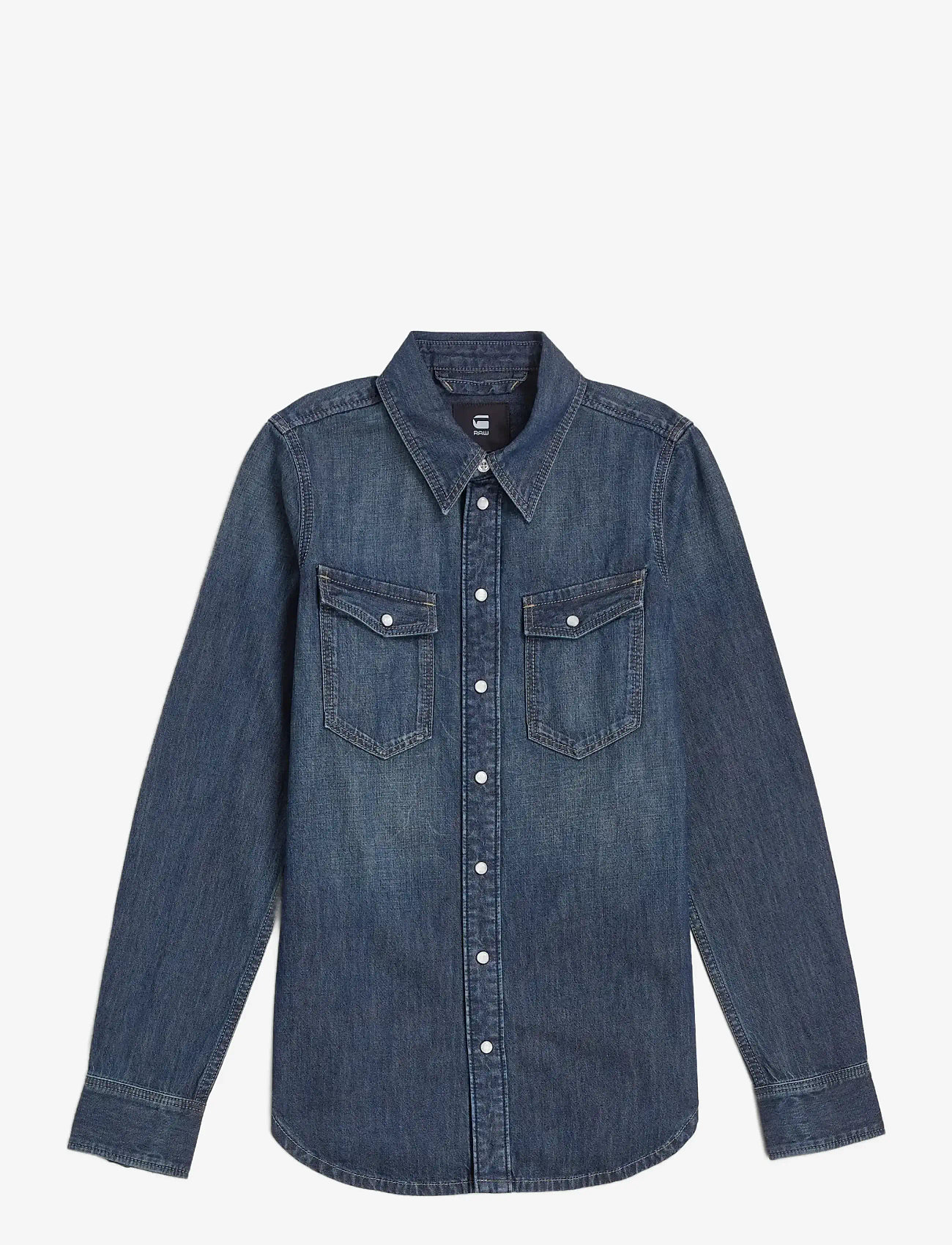 G-Star - Slim western shirt l\s wmn - denimskjorter - antique faded hurricane - 1