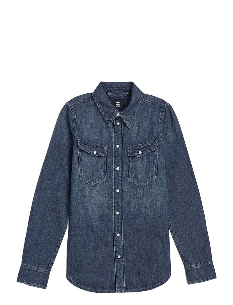 G-Star - Slim western shirt l\s wmn - denimskjorter - antique faded hurricane - 1