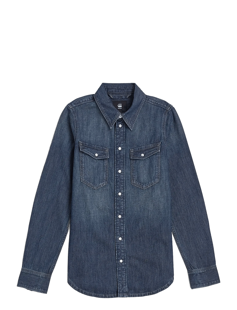 G-Star - Slim western shirt l\s wmn - denimskjorter - antique faded hurricane - 1
