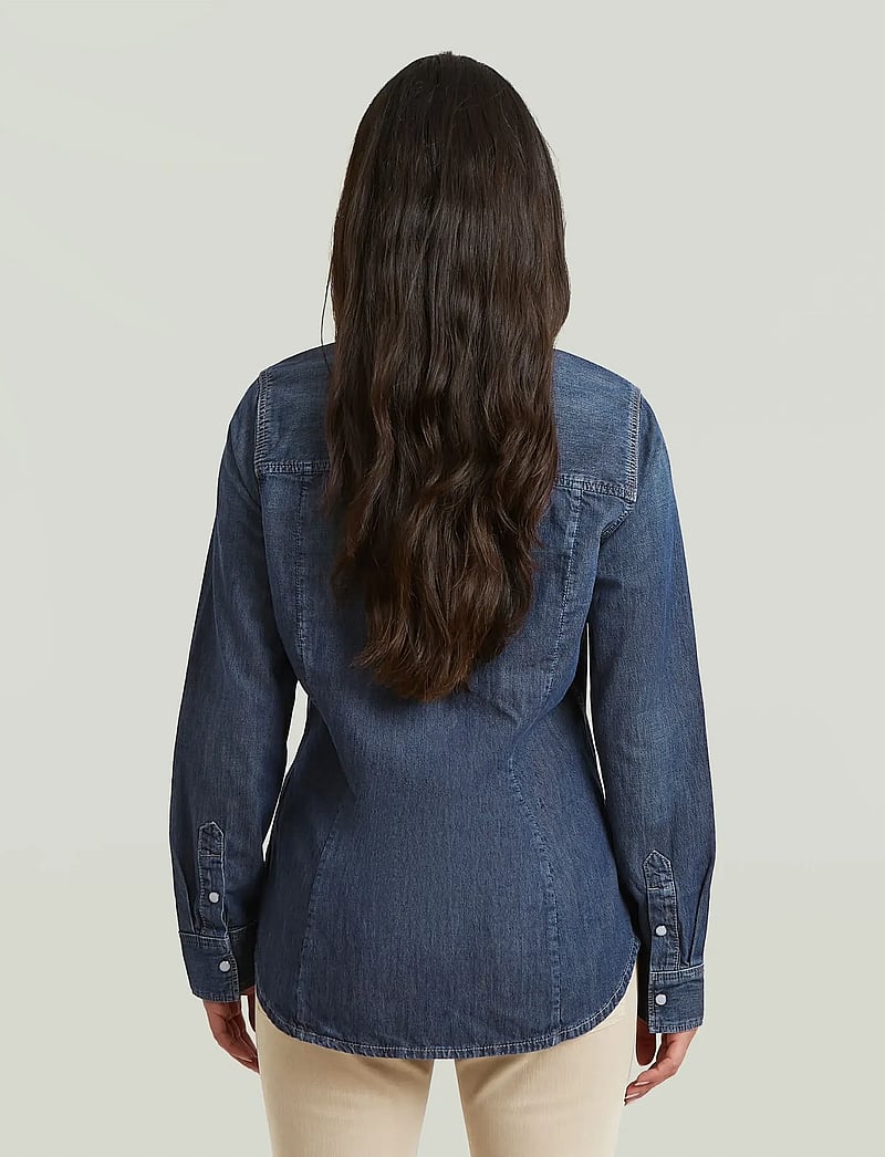 G-Star - Slim western shirt l\s wmn - denimskjorter - antique faded hurricane - 2