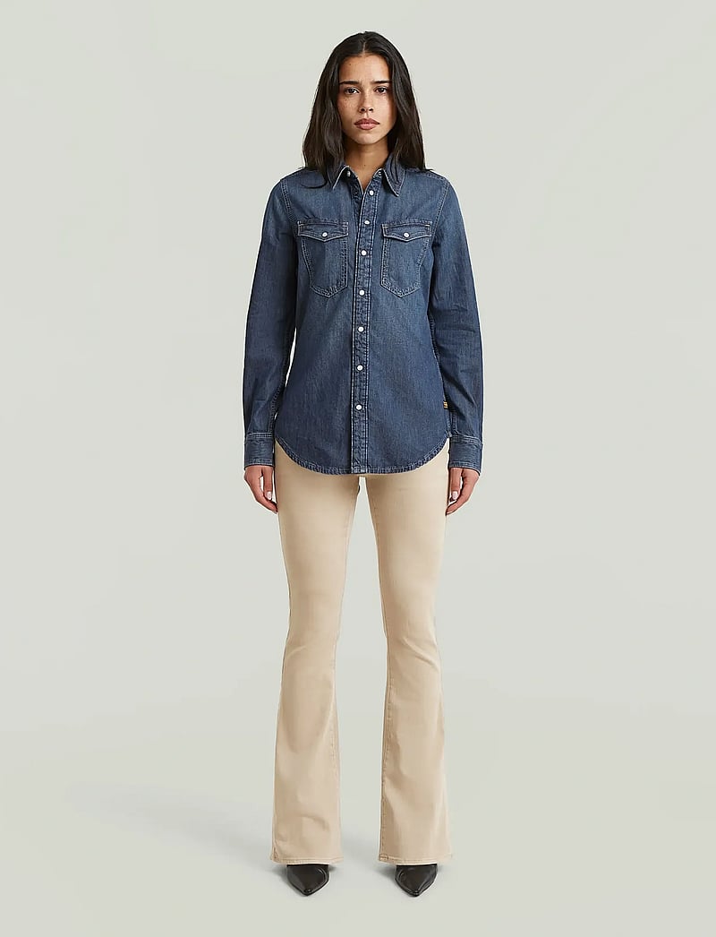 G-Star - Slim western shirt l\s wmn - denimskjorter - antique faded hurricane - 3