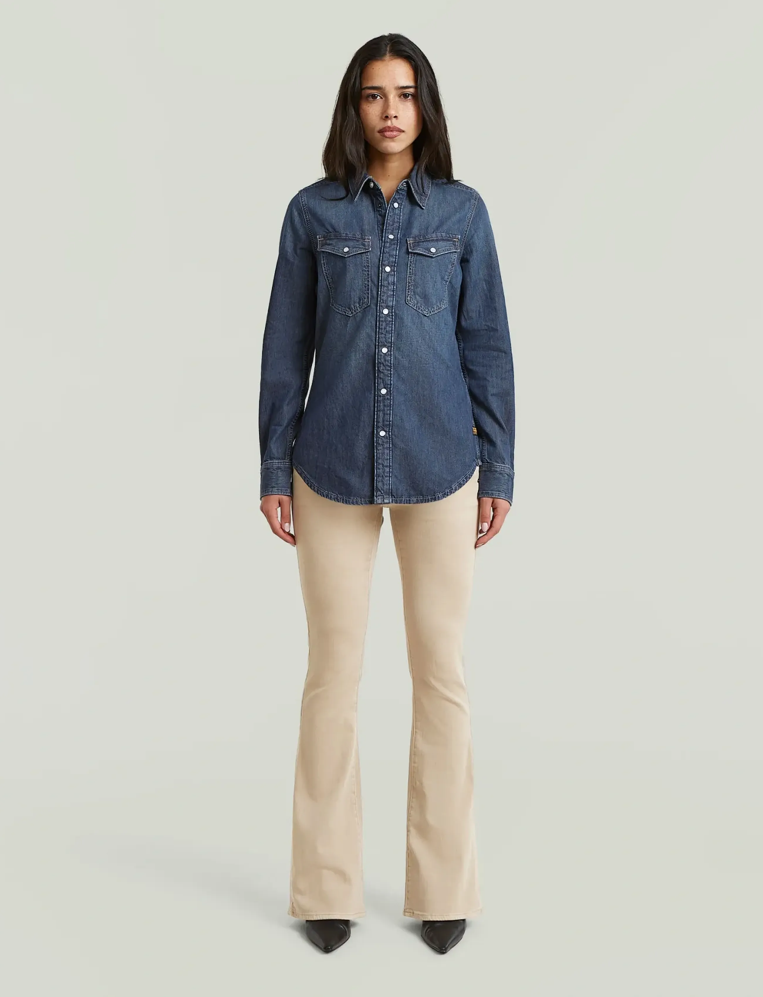 G-Star - Slim western shirt l\s wmn - denimskjorter - antique faded hurricane - 3