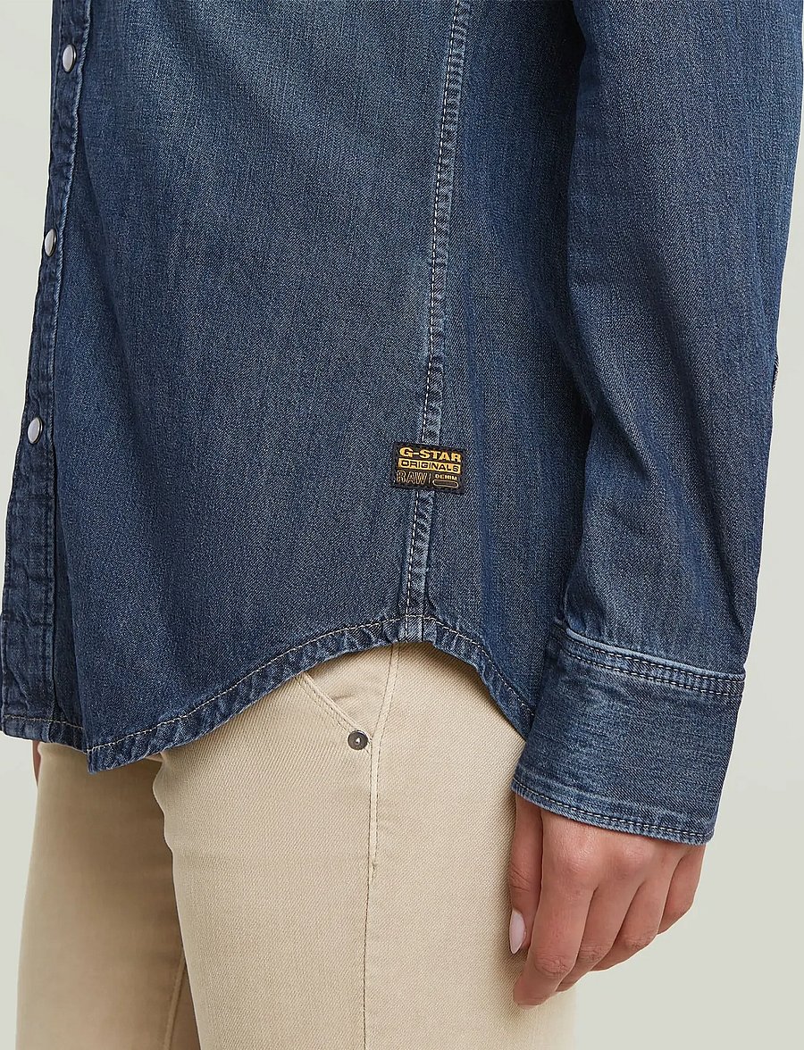 G-Star - Slim western shirt l\s wmn - denimskjorter - antique faded hurricane - 4