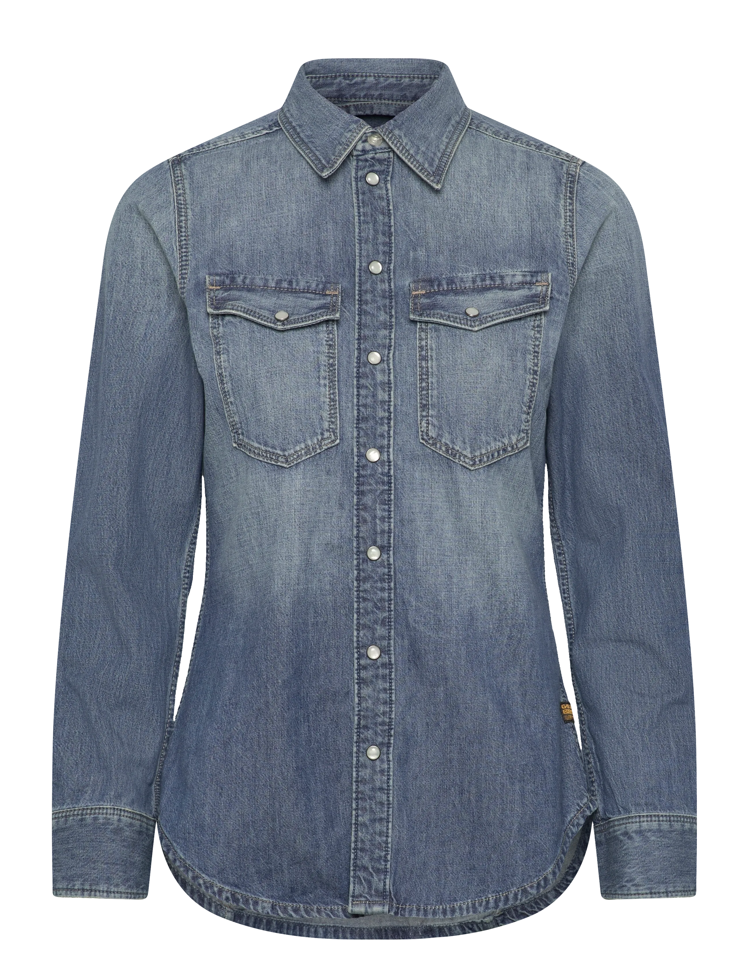 G-STAR Slim Western Shirt L\S Wmn Blau - M - Damen