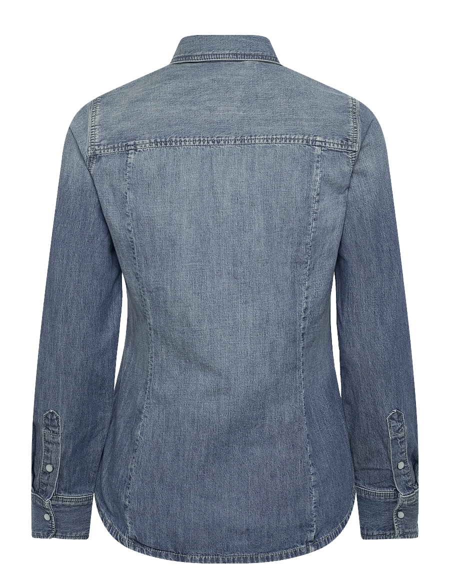 G-Star - Slim western shirt l\s wmn - denimskjorter - antique faded thames - 2