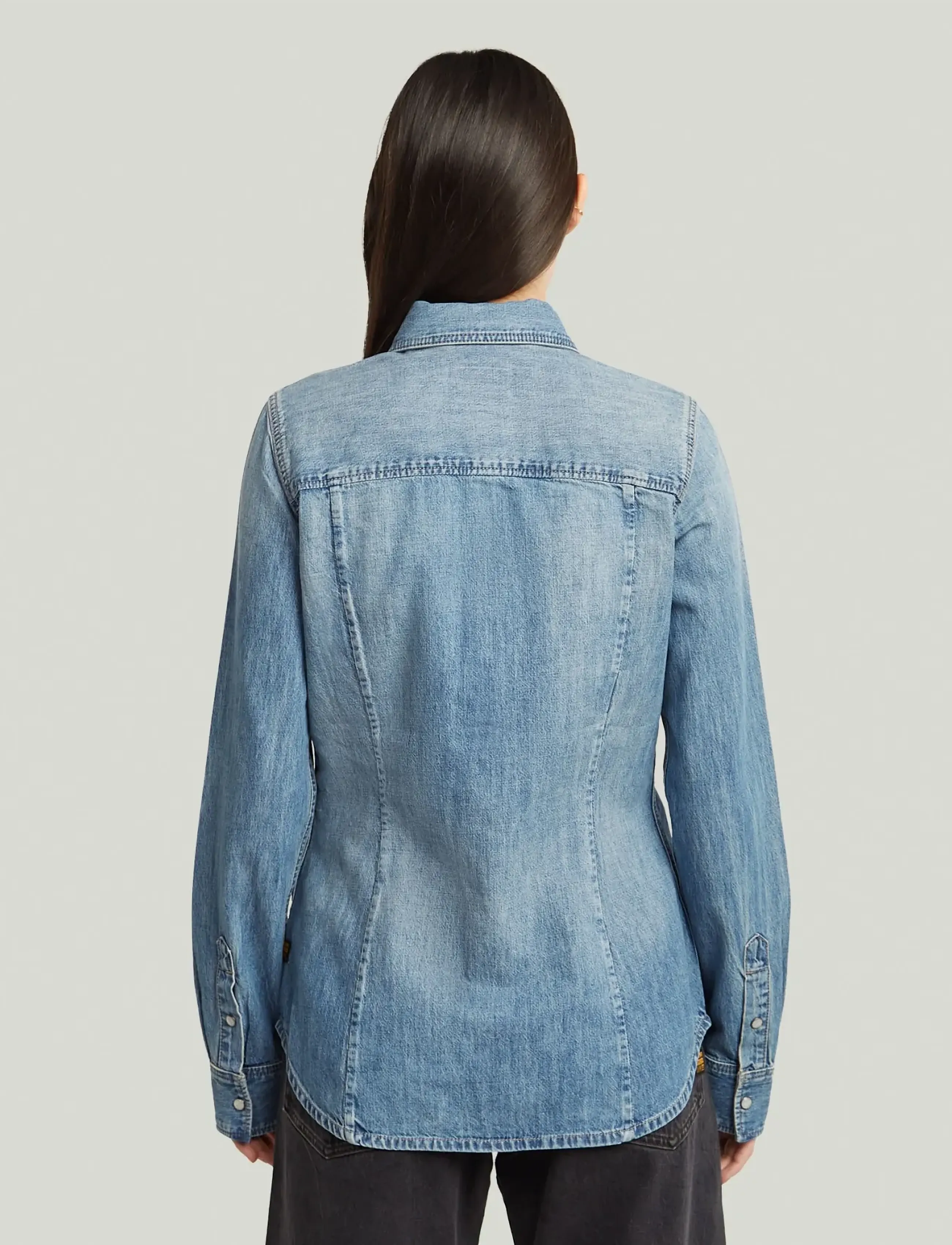 G-Star - Slim western shirt l\s wmn - denimskjorter - antique faded thames - 3