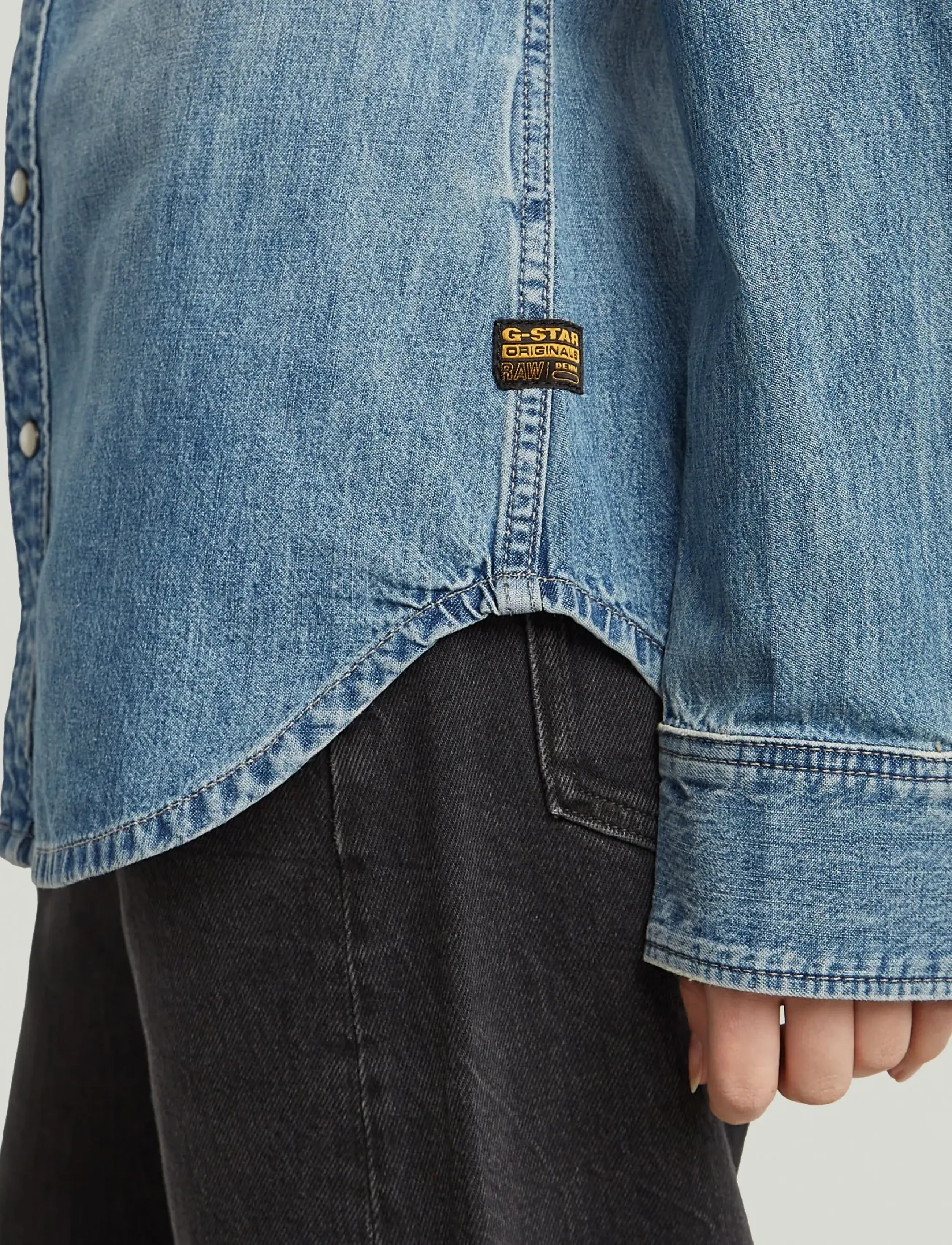G-Star - Slim western shirt l\s wmn - denimskjorter - antique faded thames - 5