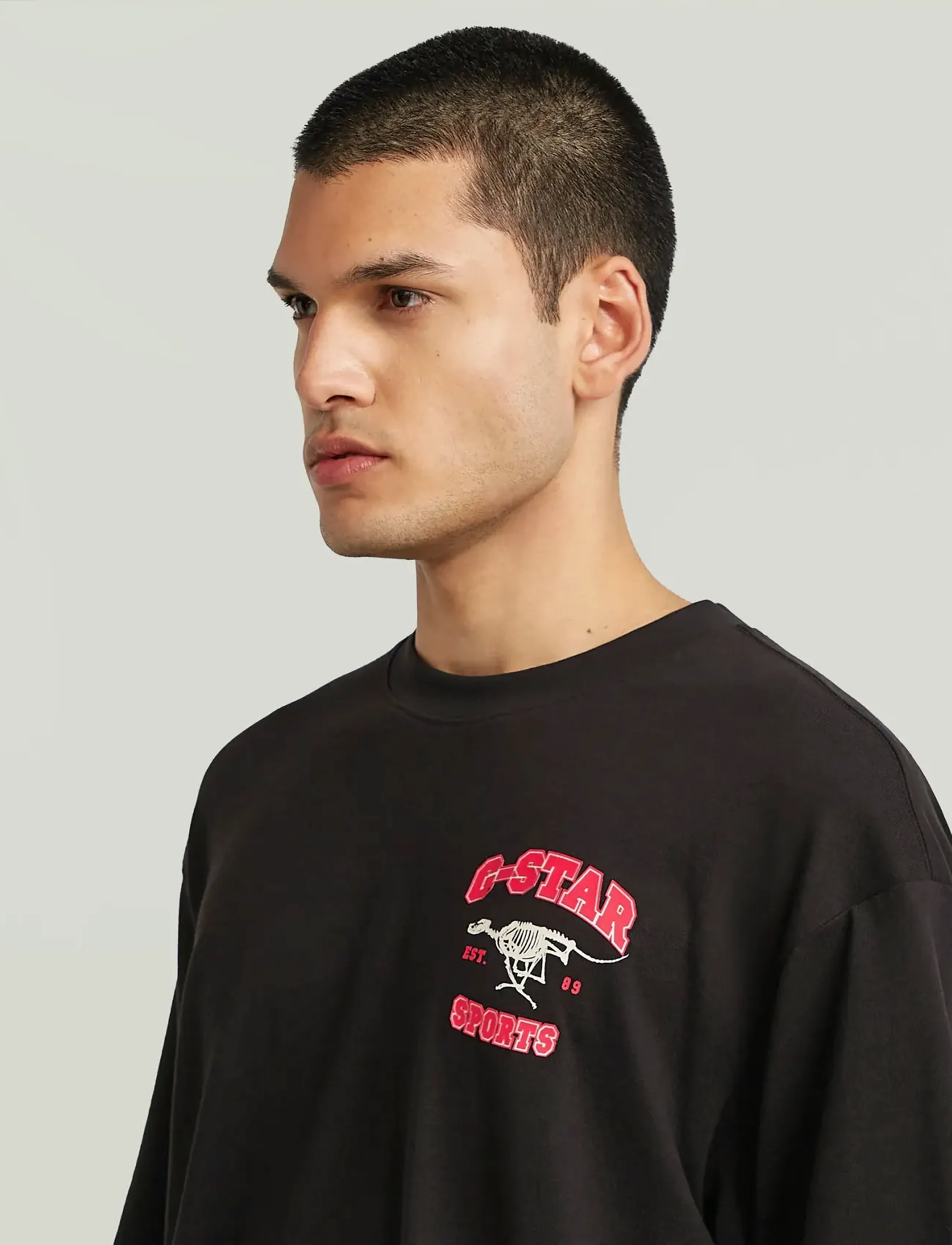 G-Star - Running dog back gr boxy r t - short-sleeved t-shirts - dk black - 4