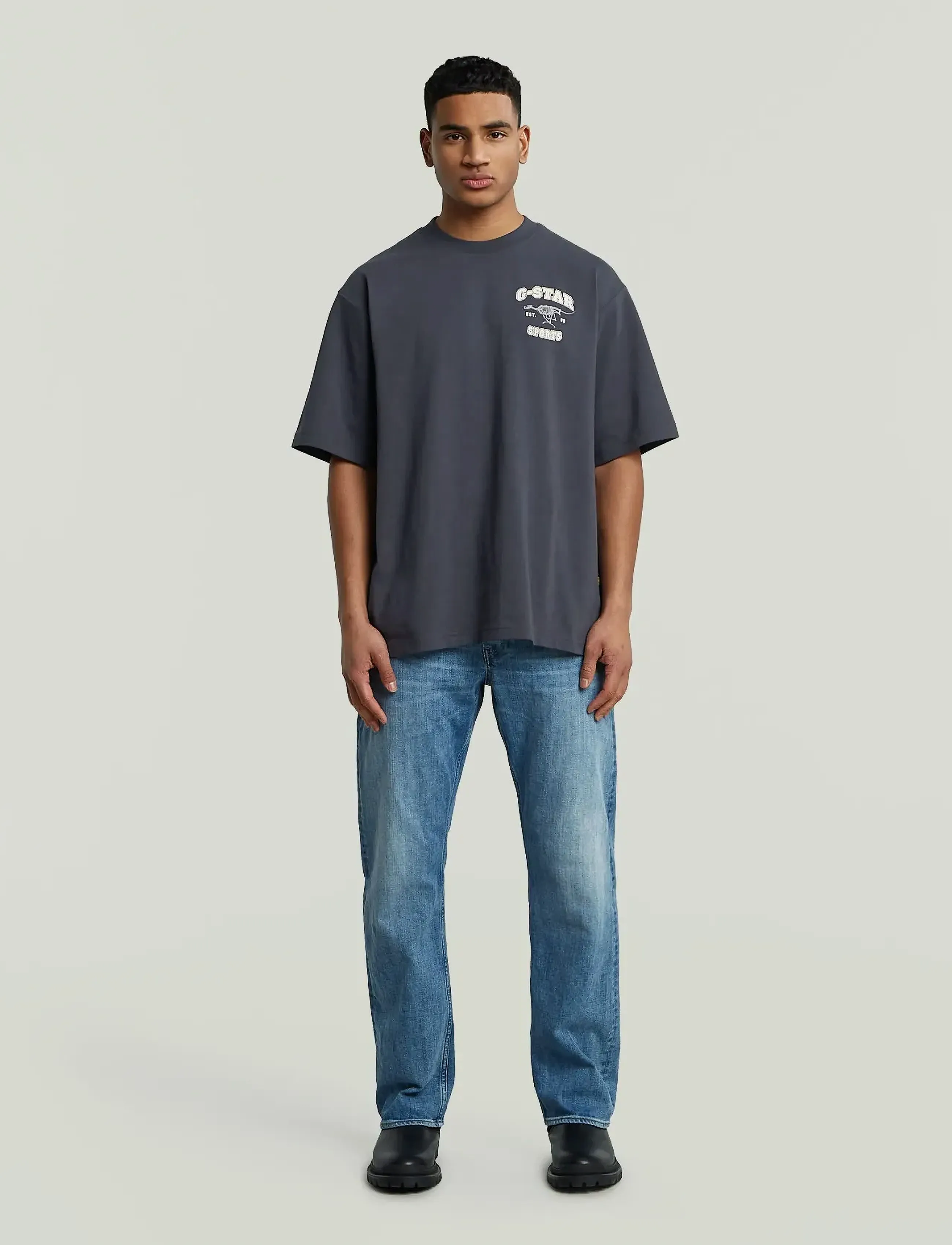 G-Star - Running dog back gr boxy r t - short-sleeved t-shirts - india ink - 2