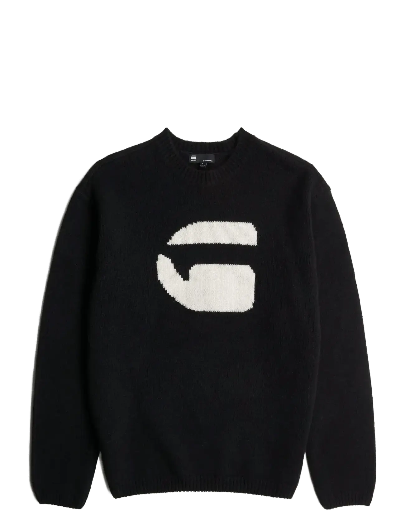 G-Star G logo relaxed r knit - Rundhals - DK BLACK / black