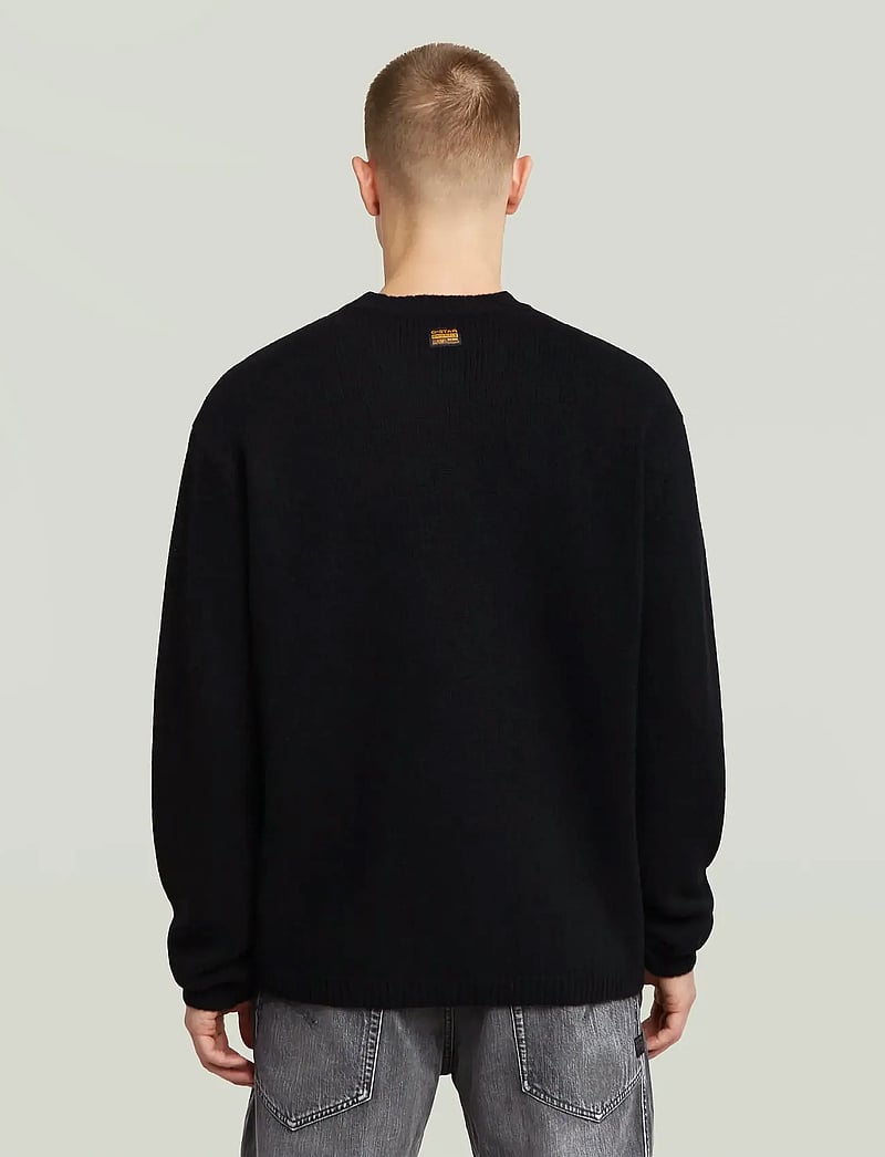G-Star - G logo relaxed r knit - rund hals - dk black - 2