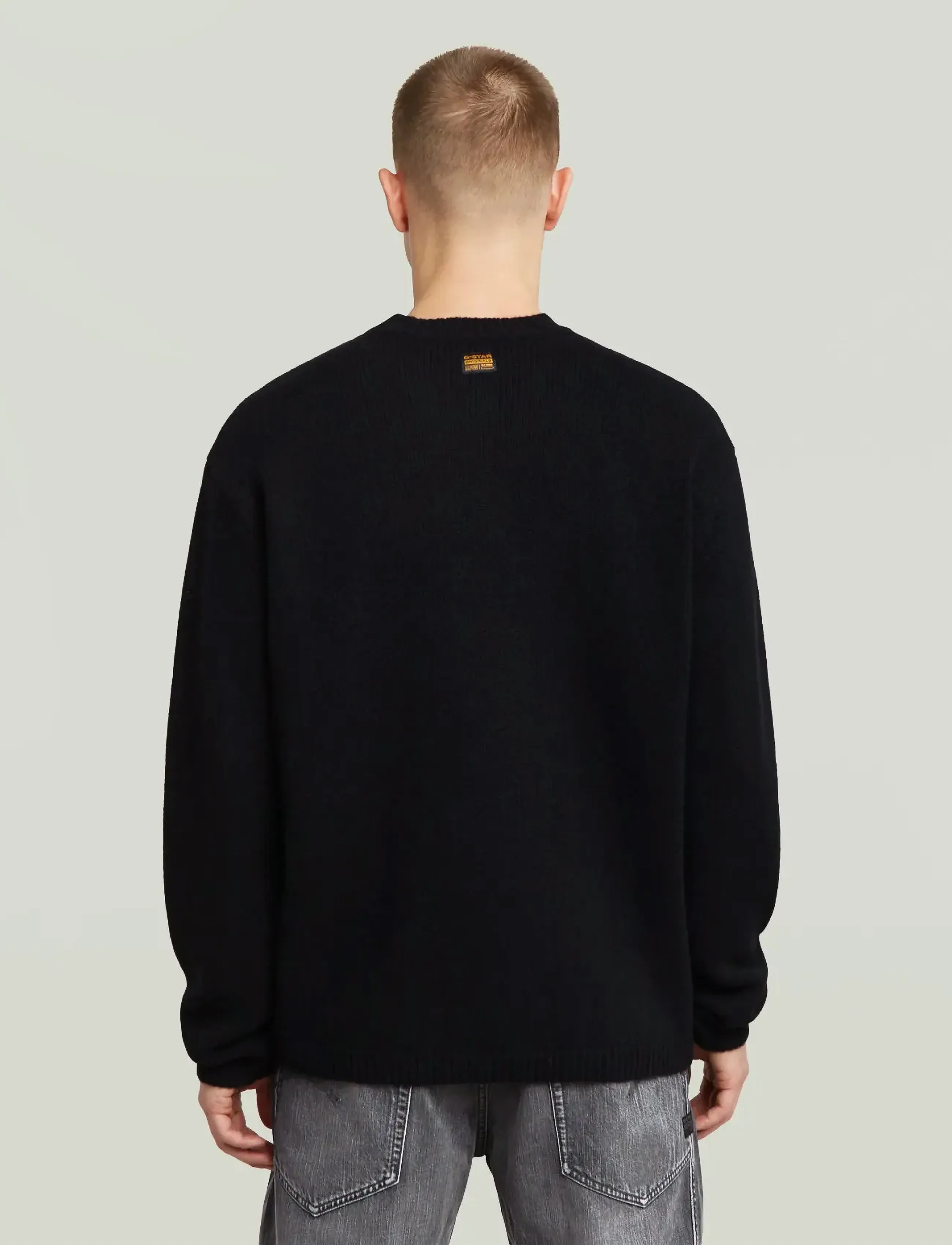 G-Star - G logo relaxed r knit - rundhals - dk black - 2