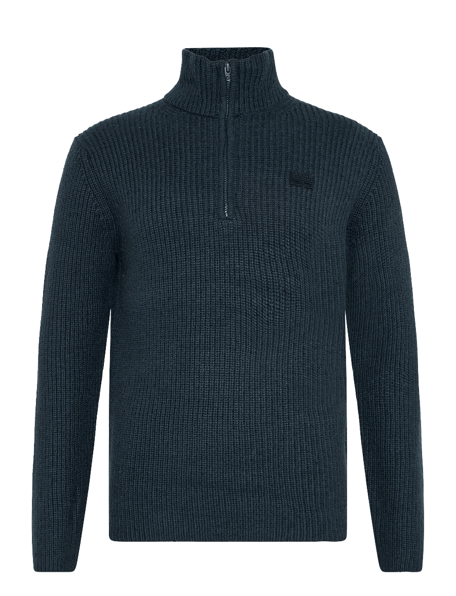 G-Star - Double collar half zip knit - half zip-tröjor - dk patriot blue - 1