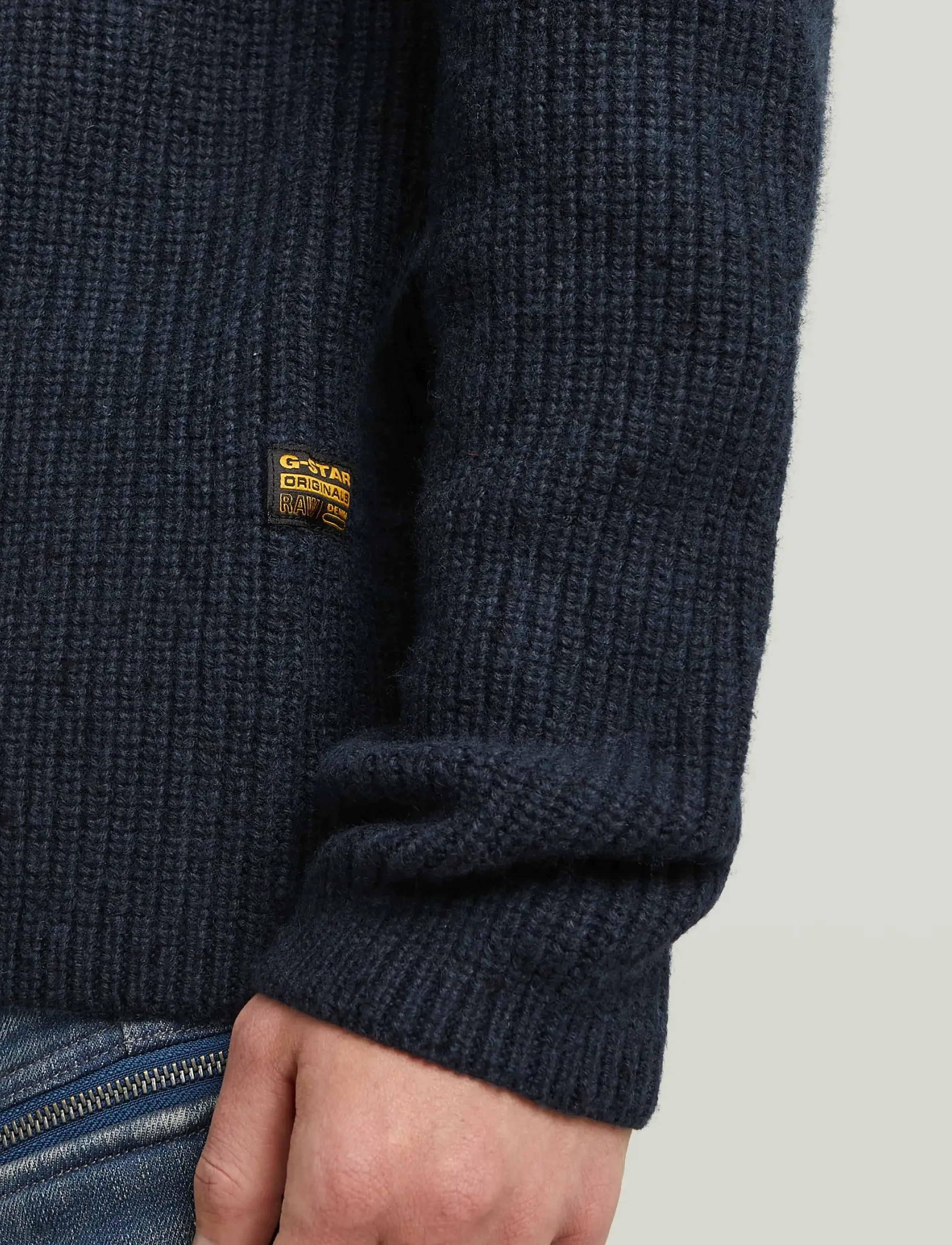 G-Star - Double collar half zip knit - half zip-tröjor - dk patriot blue - 5