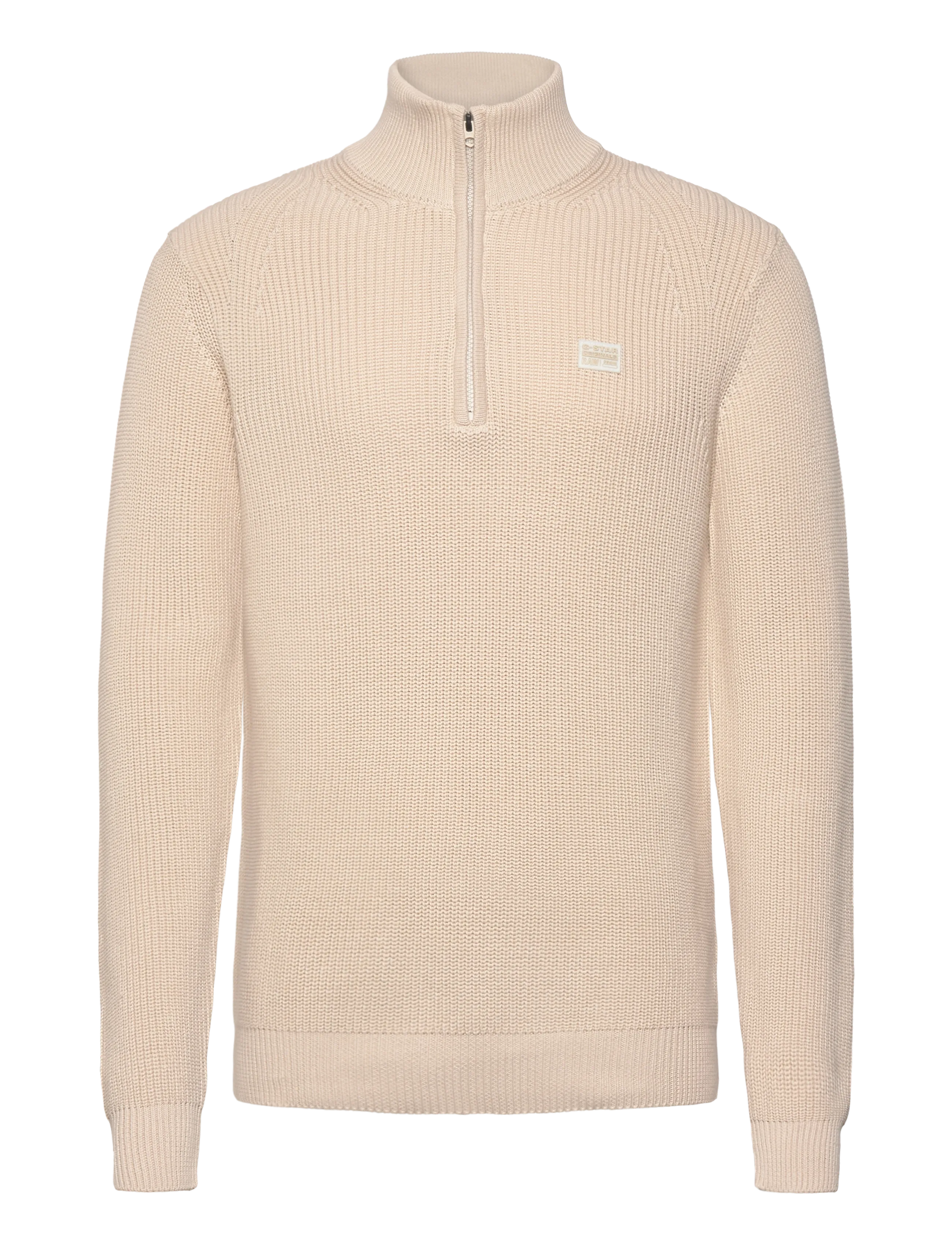 G-STAR Pullover Half Zip Knit Cream - M - Herren