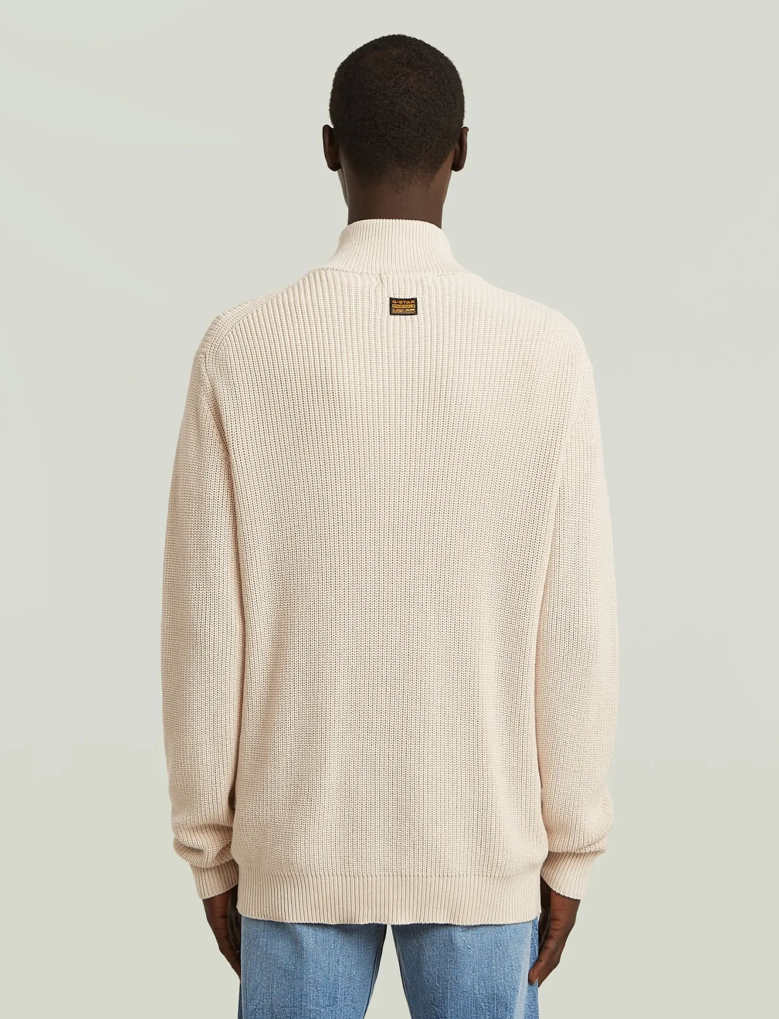 G-Star - Pullover half zip knit - tõmblukk-kaelusega džemprid - whitebait - 2