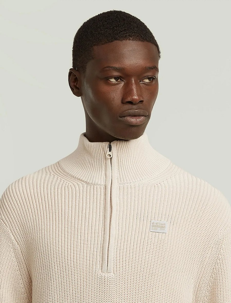 G-Star - Pullover half zip knit - halfzip strik - whitebait - 5