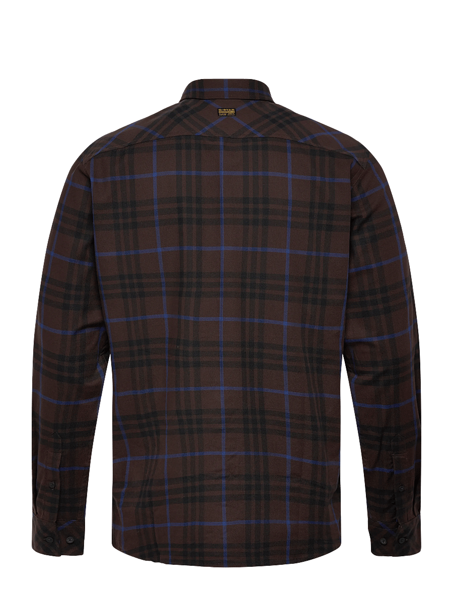 G-Star - One Pkt Regular Shirt l\s - casual skjorter - ganache varsity check - 2