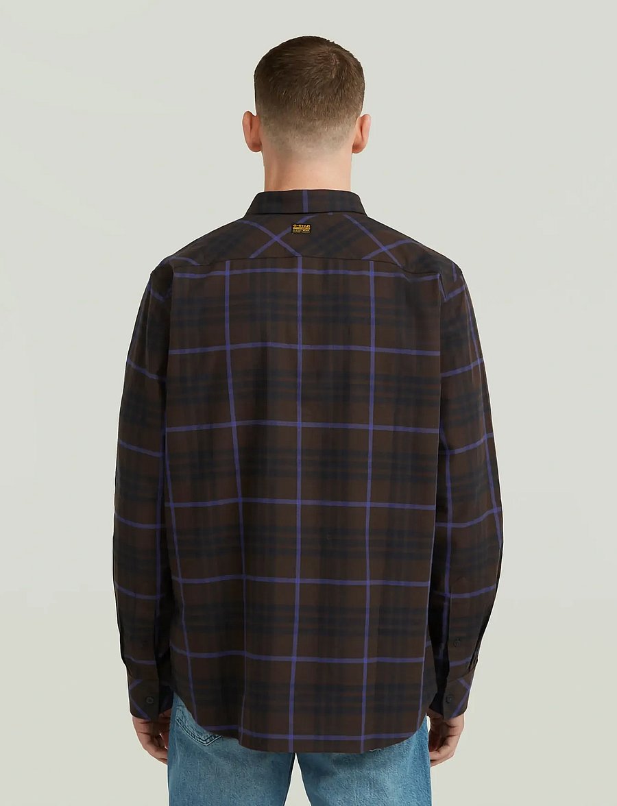 G-Star - One Pkt Regular Shirt l\s - casual skjorter - ganache varsity check - 3
