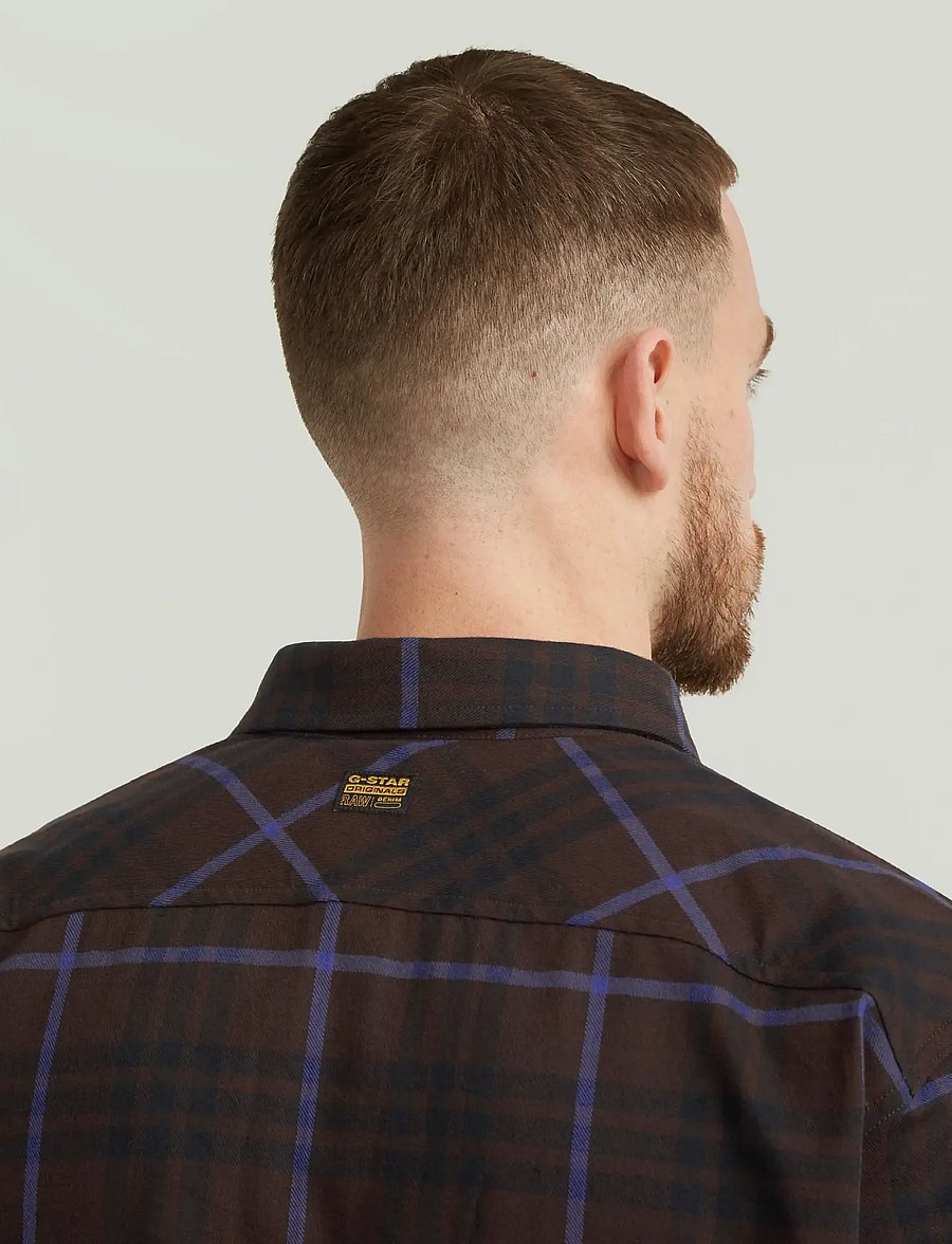 G-Star - One Pkt Regular Shirt l\s - casual skjorter - ganache varsity check - 5