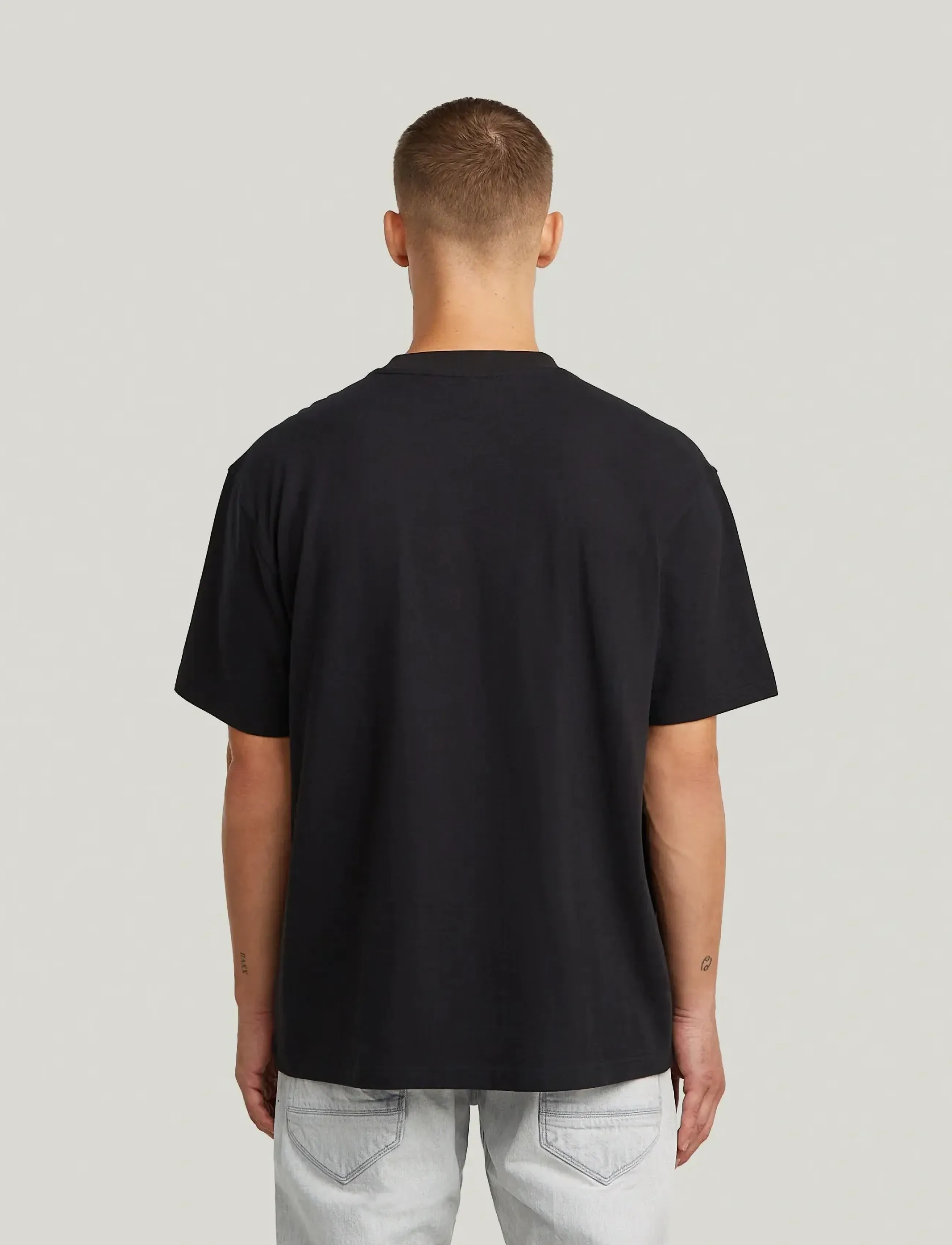 G-Star - Relaxed base r t - t-krekli ar īsām piedurknēm - dk black - 3