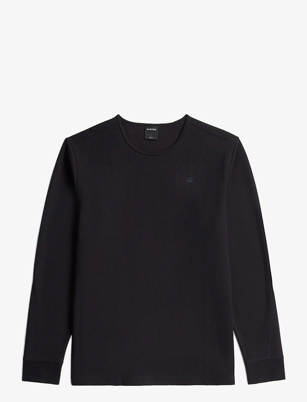G-Star - Structured tweeter r t l\s - long-sleeved t-shirts - dk black - 1
