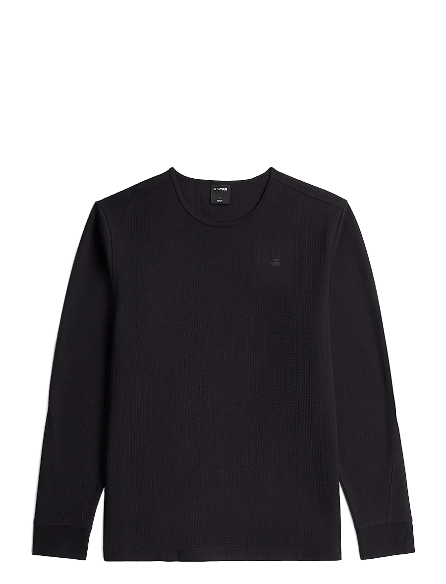 G-Star - Structured tweeter r t l\s - langærmede t-shirts - dk black - 1