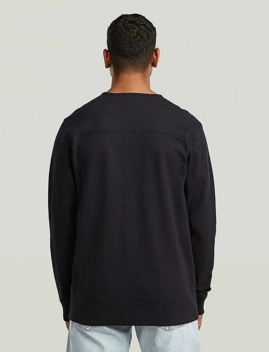 G-Star - Structured tweeter r t l\s - langærmede t-shirts - dk black - 2