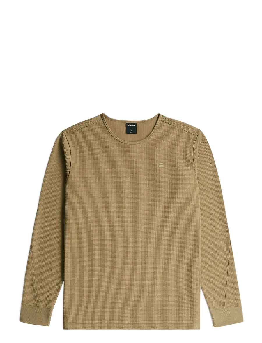 G-Star - Structured tweeter r t l\s - langärmelige t-shirts - safari - 1