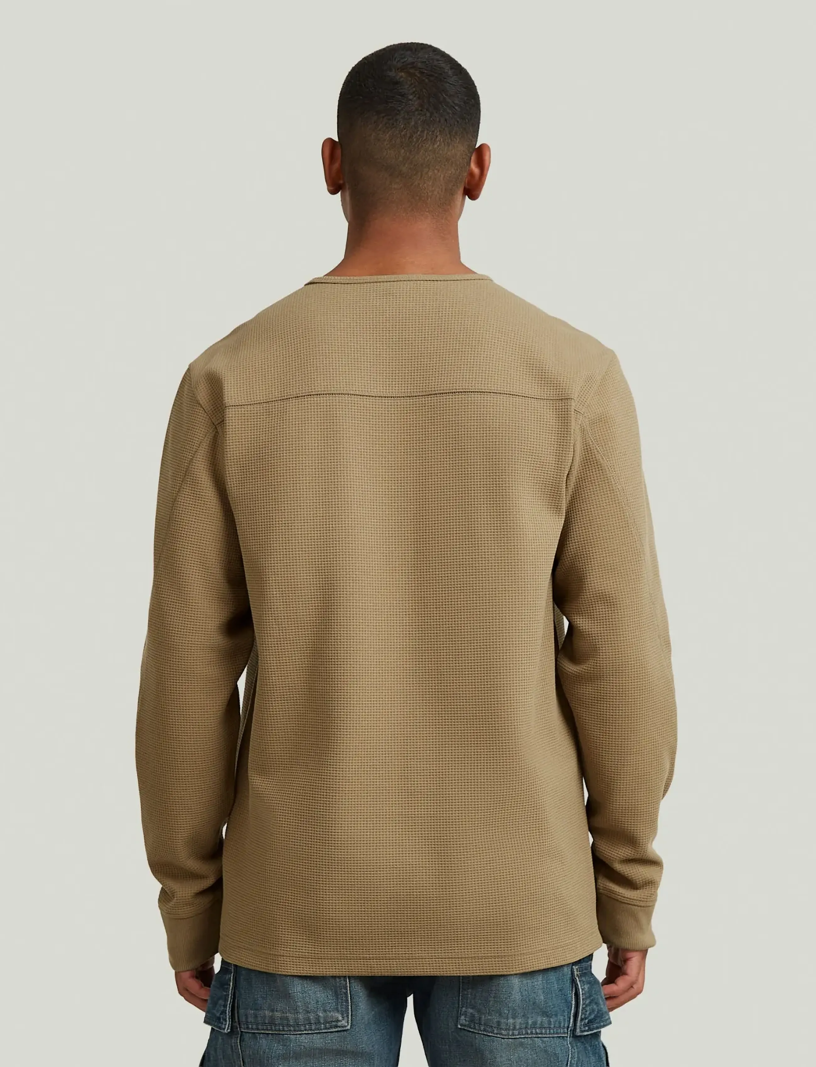 G-Star - Structured tweeter r t l\s - långärmade t-shirts - safari - 2