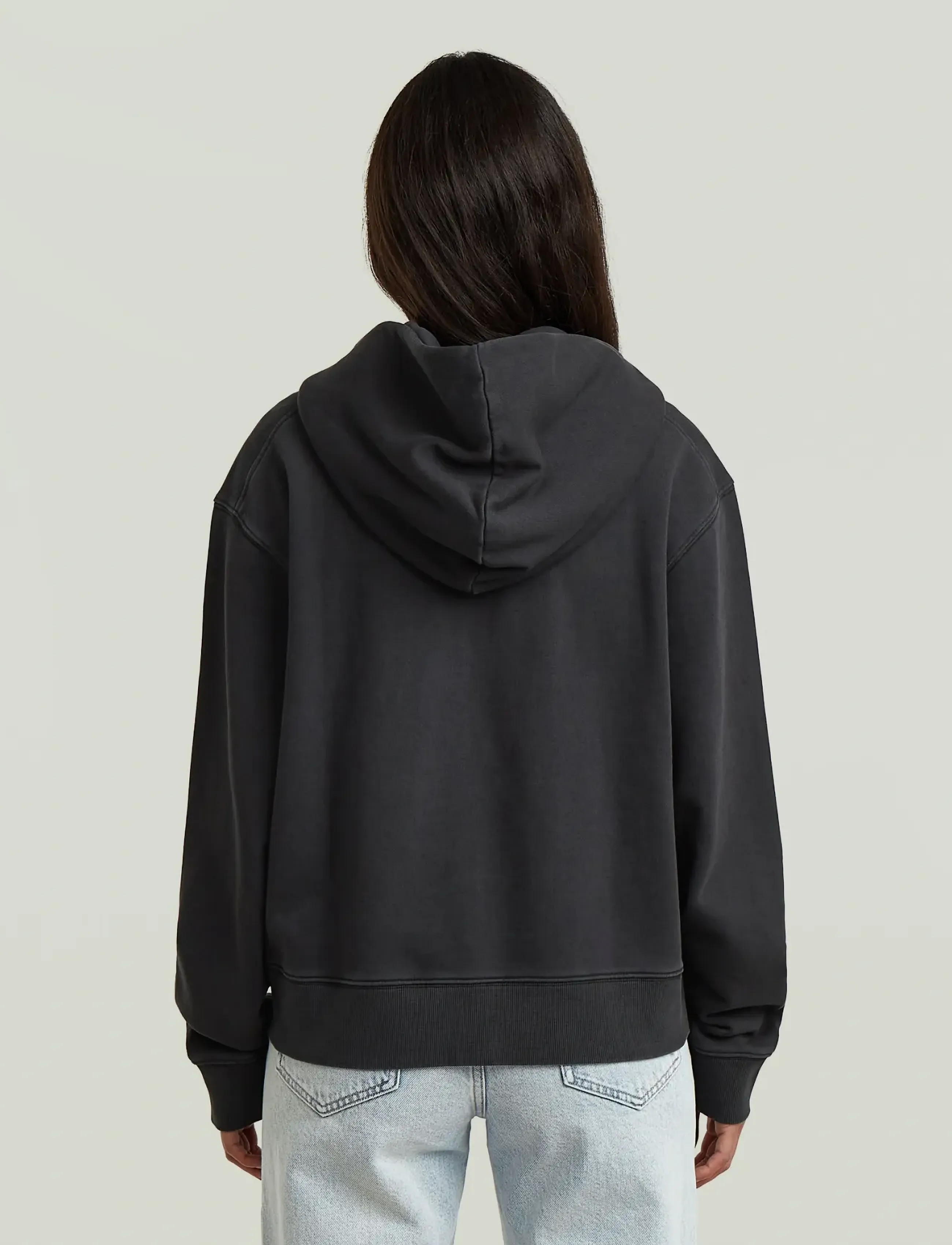 G-Star - Modern basic relaxed hdd zip thru s - hættetrøjer - dk black gd - 3
