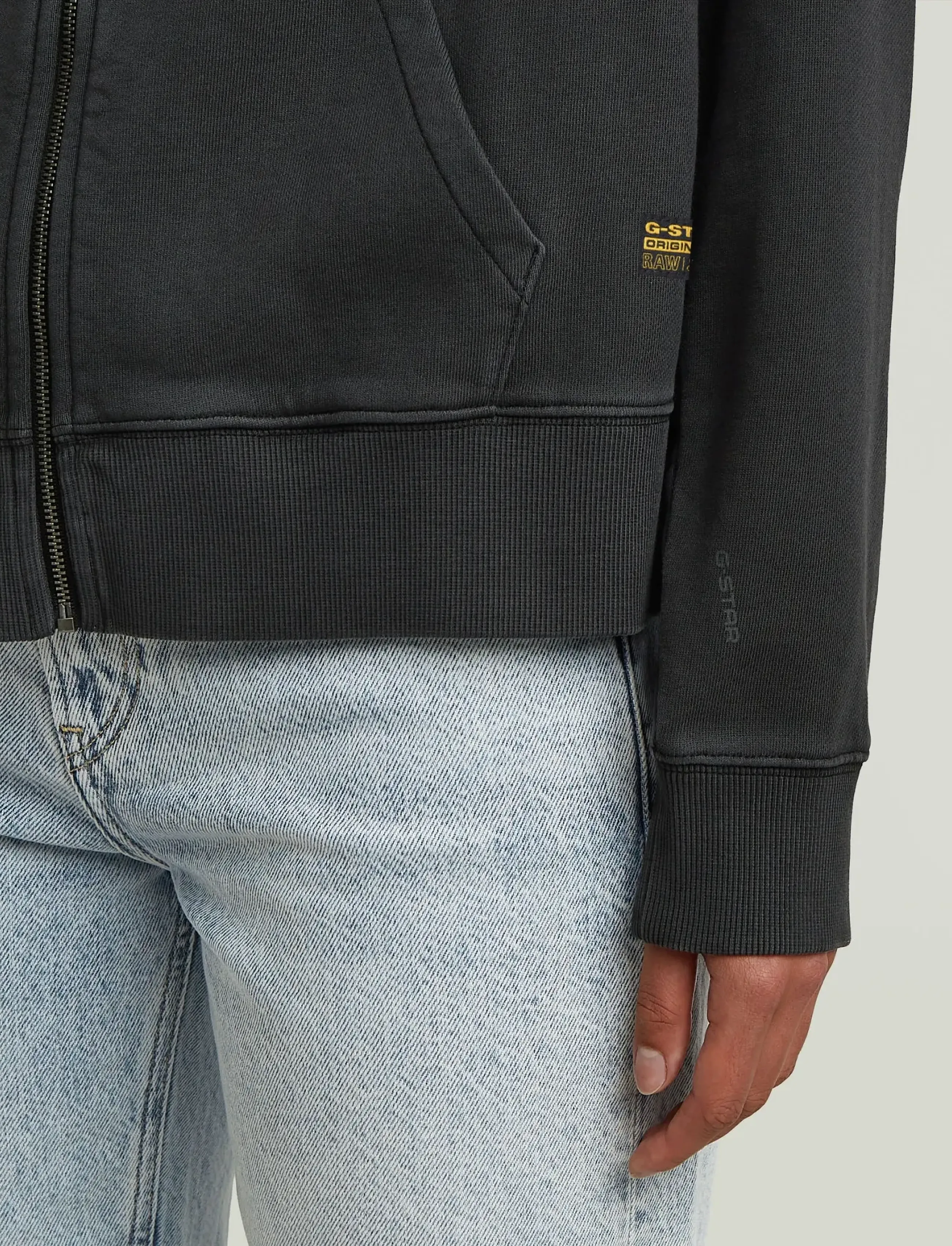 G-Star - Modern basic relaxed hdd zip thru s - hættetrøjer - dk black gd - 5