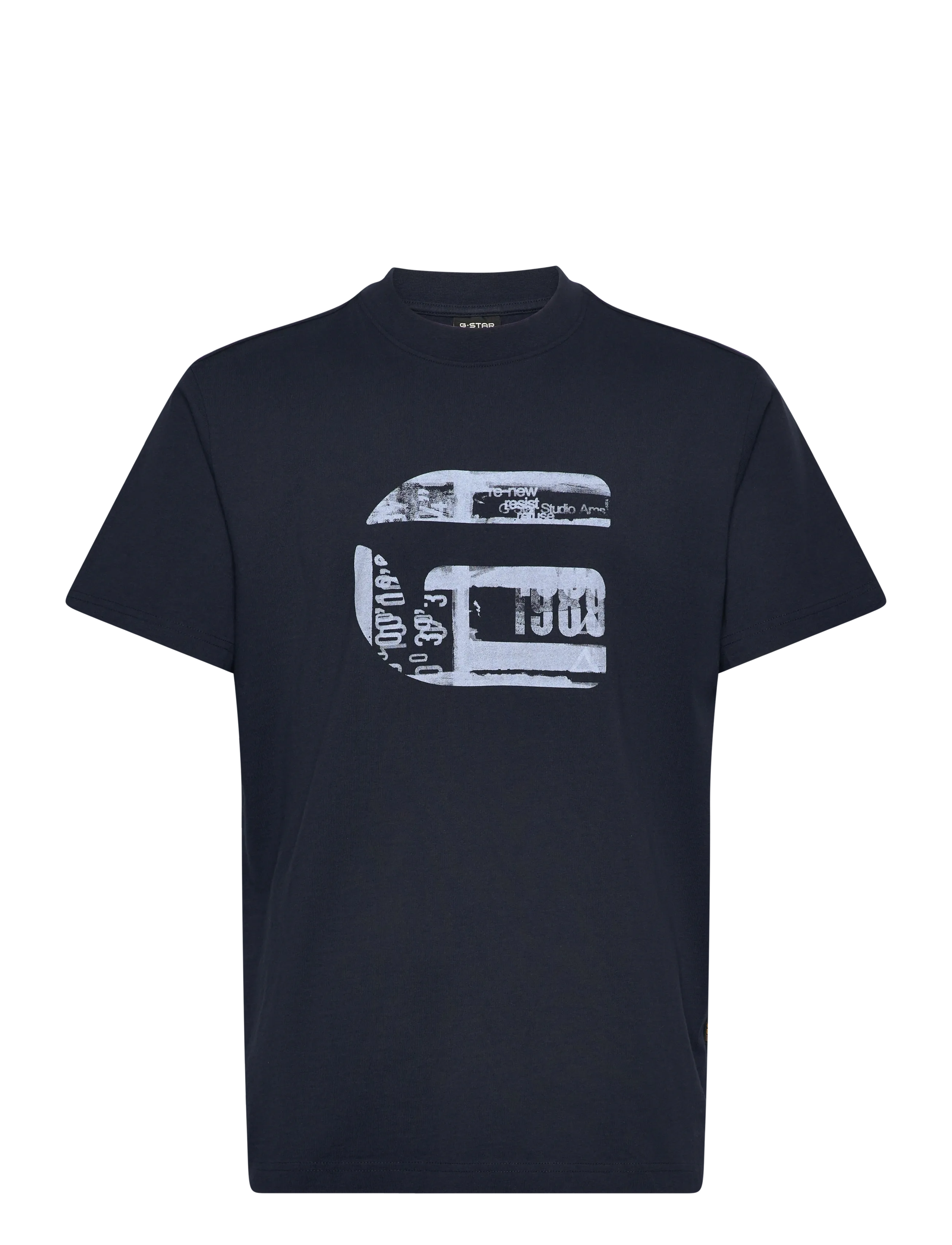 G-Star G Icon Gr R T, Grafisk T-Shirt, Navy, Str: M