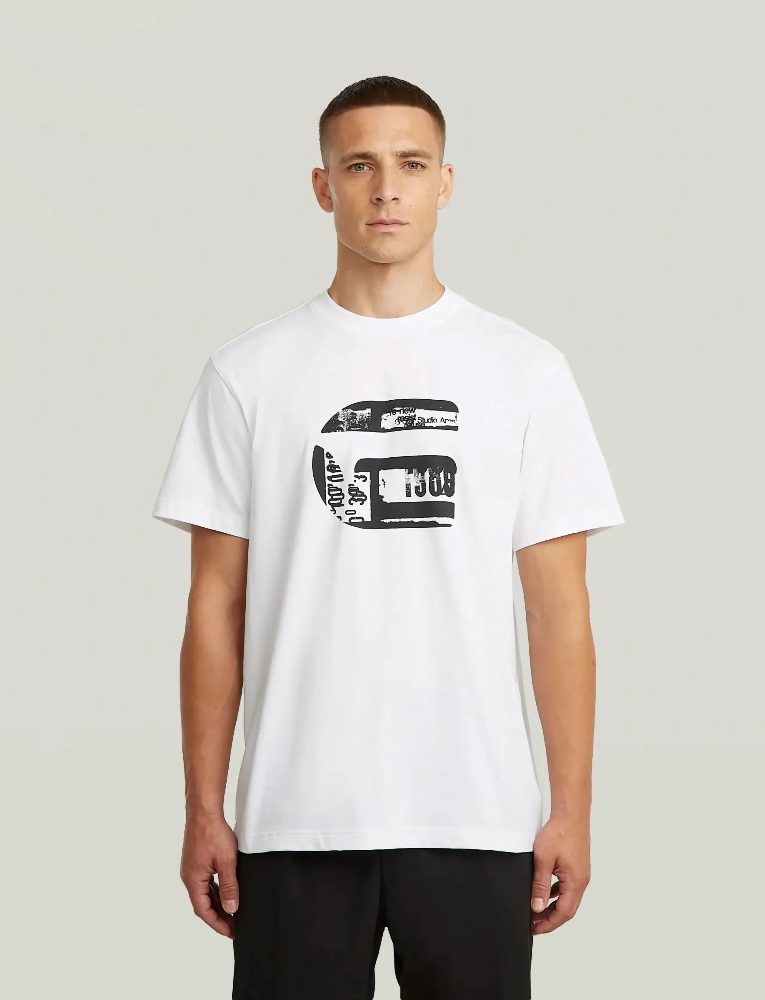 G-Star G Icon Gr R T, Grafisk T-Shirt, Hvid, Str: XXL