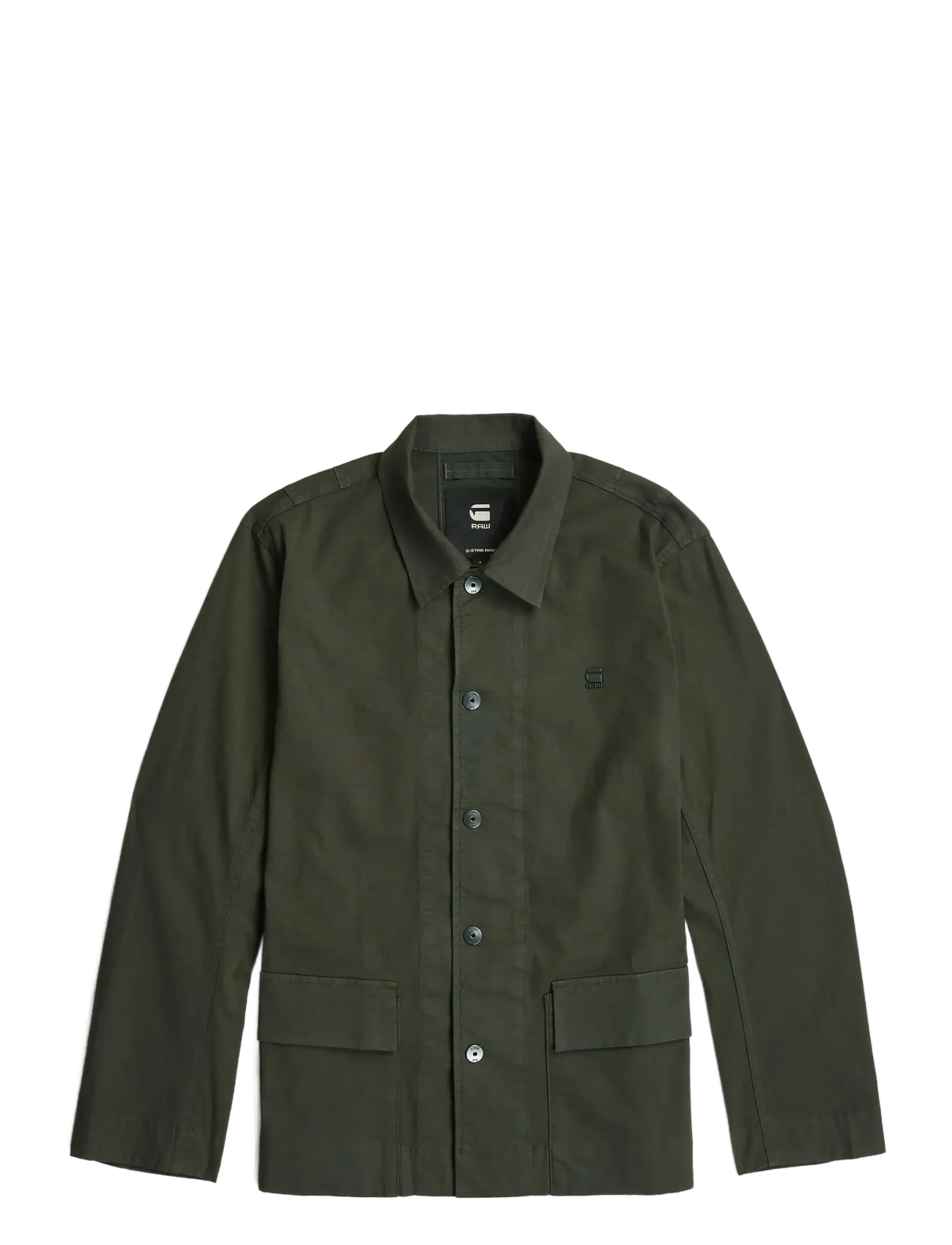 G-Star 2 Pkt Overshirt, Mænd, Overshirt Med To Lommer, Kakigrøn, Str: XL