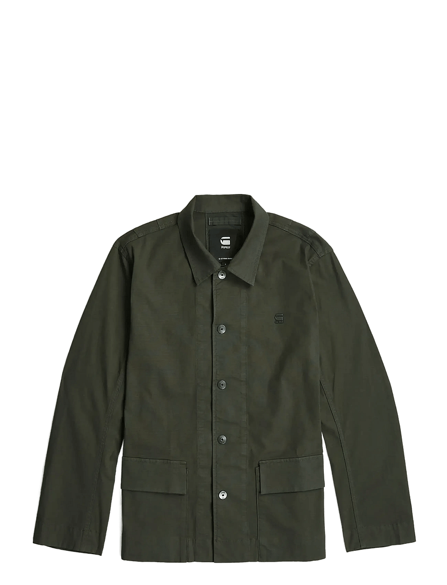 G-Star - 2 pkt overshirt - gefütterte denimjacken - asfalt gd - 0