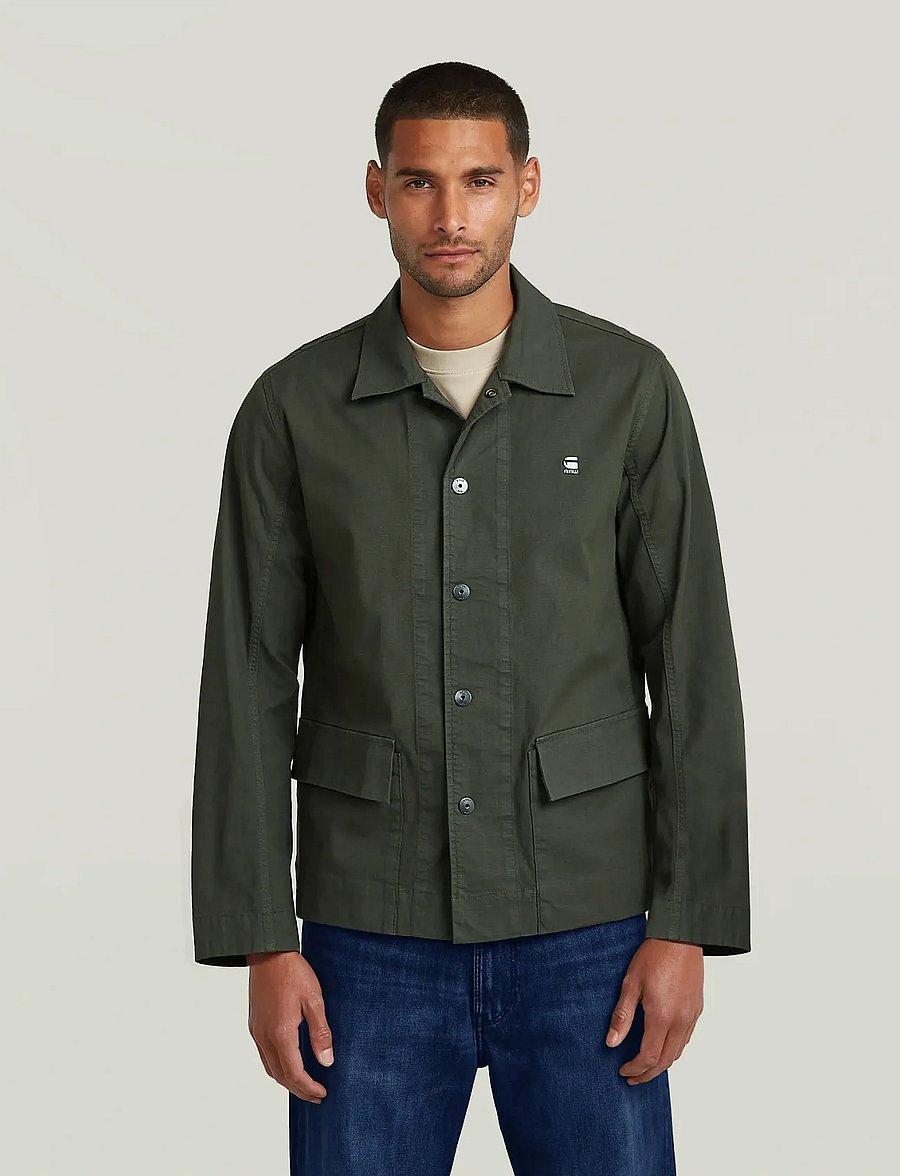 G-Star - 2 pkt overshirt - gefütterte denimjacken - asfalt gd - 2