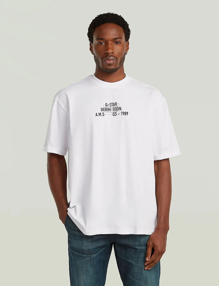 G-Star - Multi technique gr relaxed r t - kortærmede t-shirts - white - 1