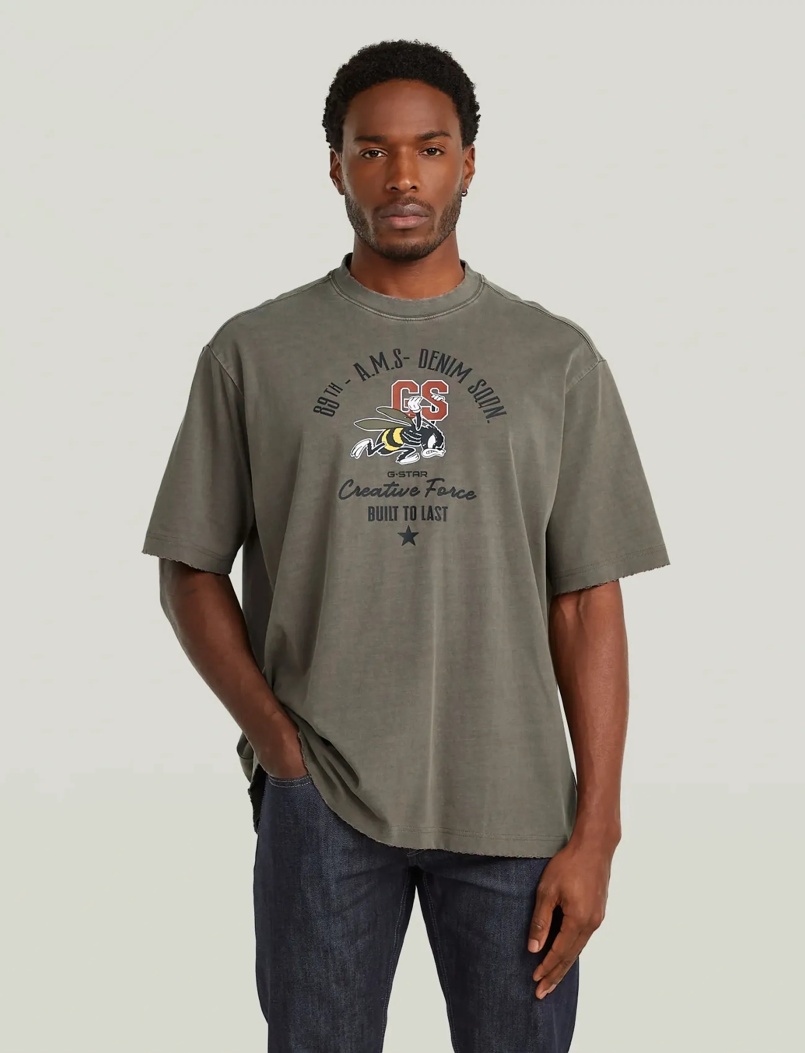 G-Star - Front gr angry bee loose r t - kortärmade t-shirts - turf gd - 2