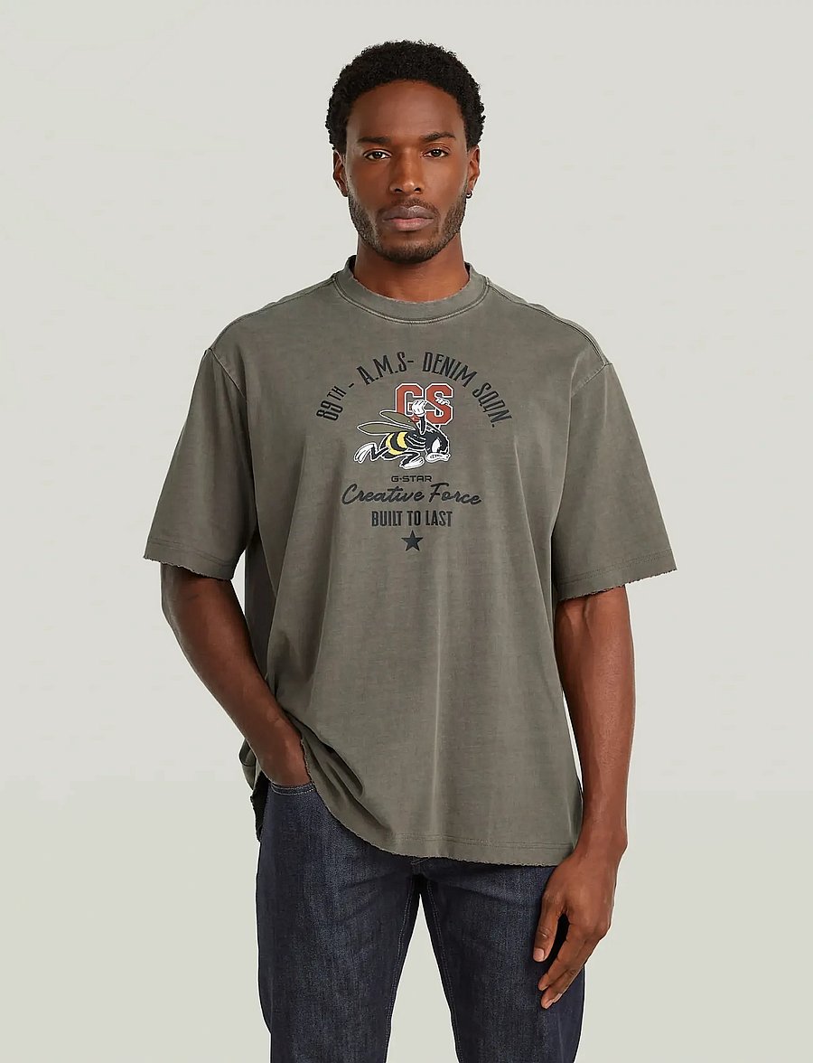 G-Star - Front gr angry bee loose r t - kortærmede t-shirts - turf gd - 2