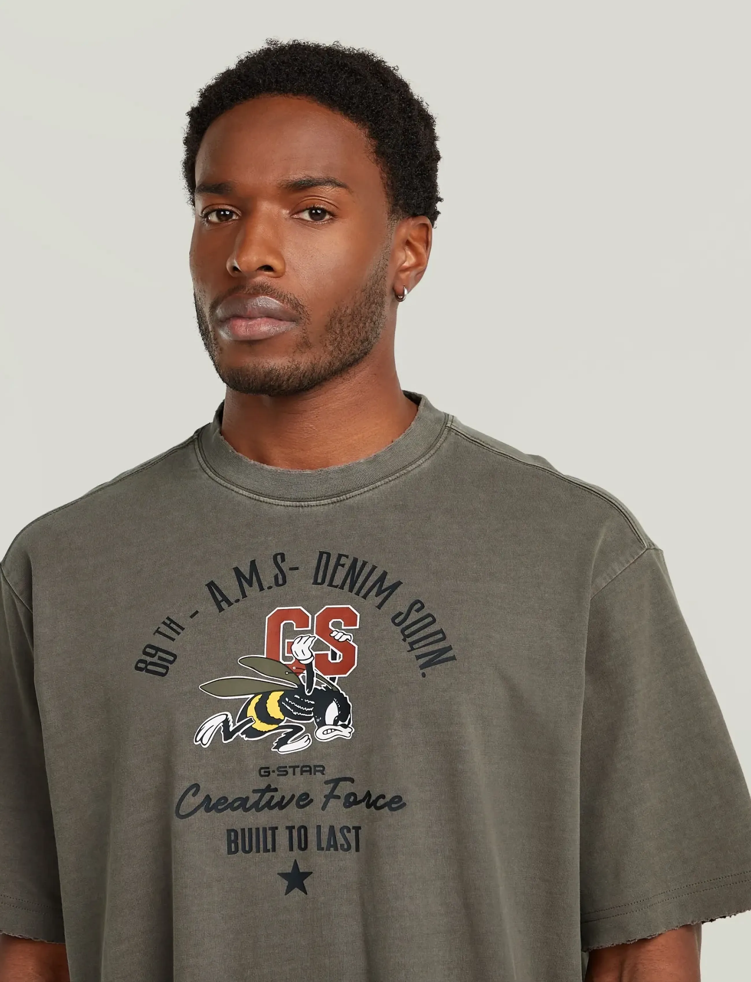 G-Star - Front gr angry bee loose r t - kortärmade t-shirts - turf gd - 5