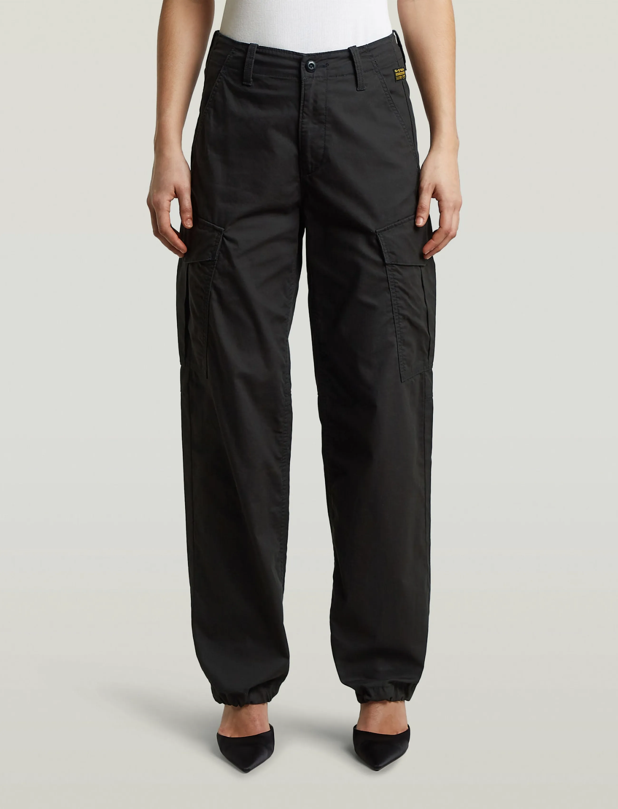 G-Star Holt cargo wmn - Cargobyxor - DK BLACK / black