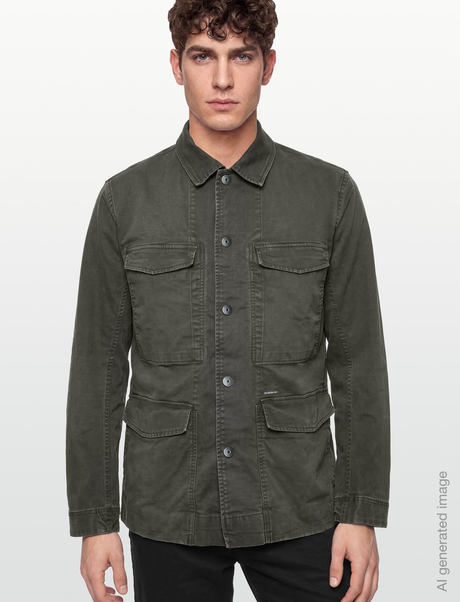 G-Star - 4 pkt overshirt - ofodrade jeansjackor - vintage dust asfalt - 3