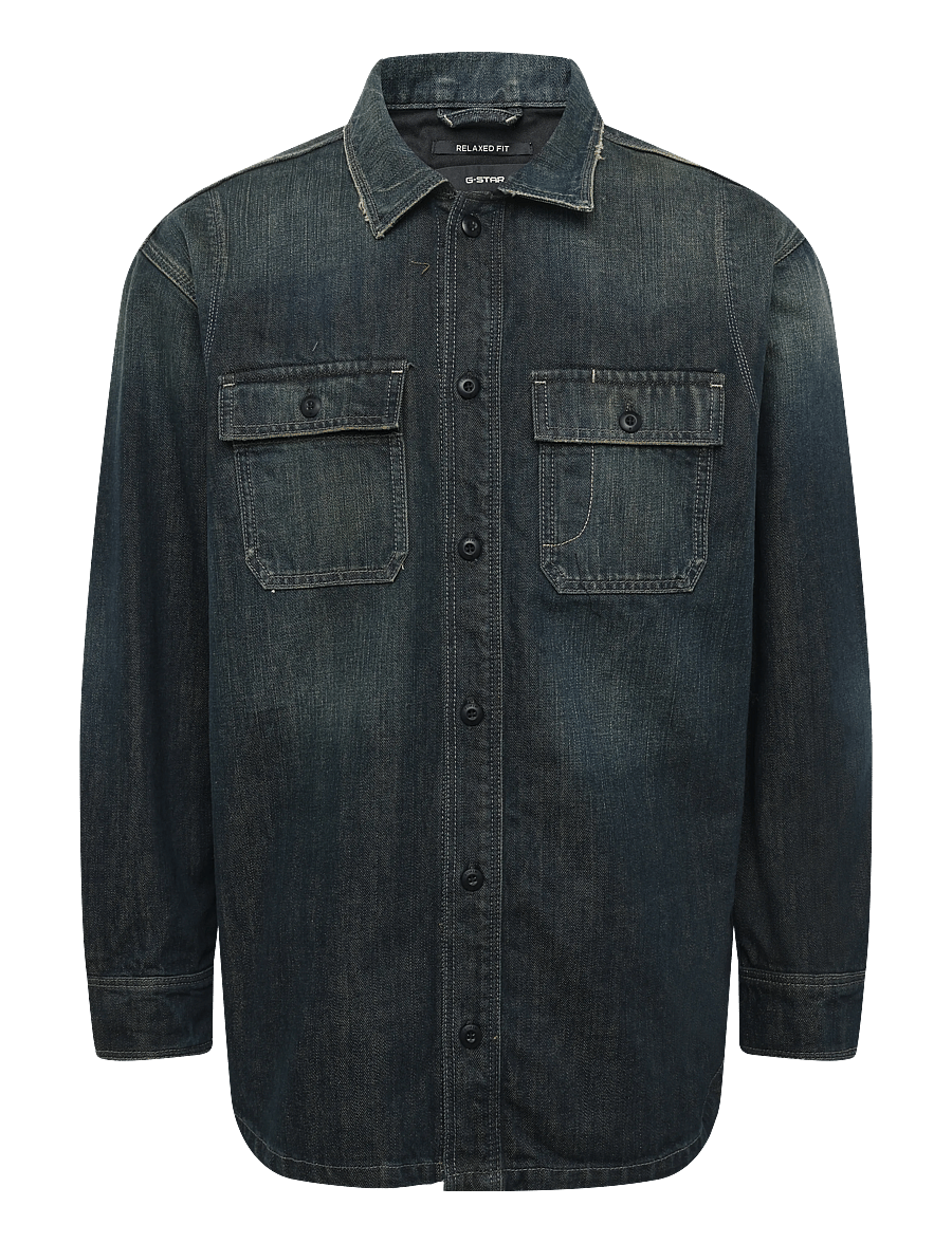G-Star - Utility Relaxed Overshirt - ungefütterte denimjacken - antique faded shadow - 1