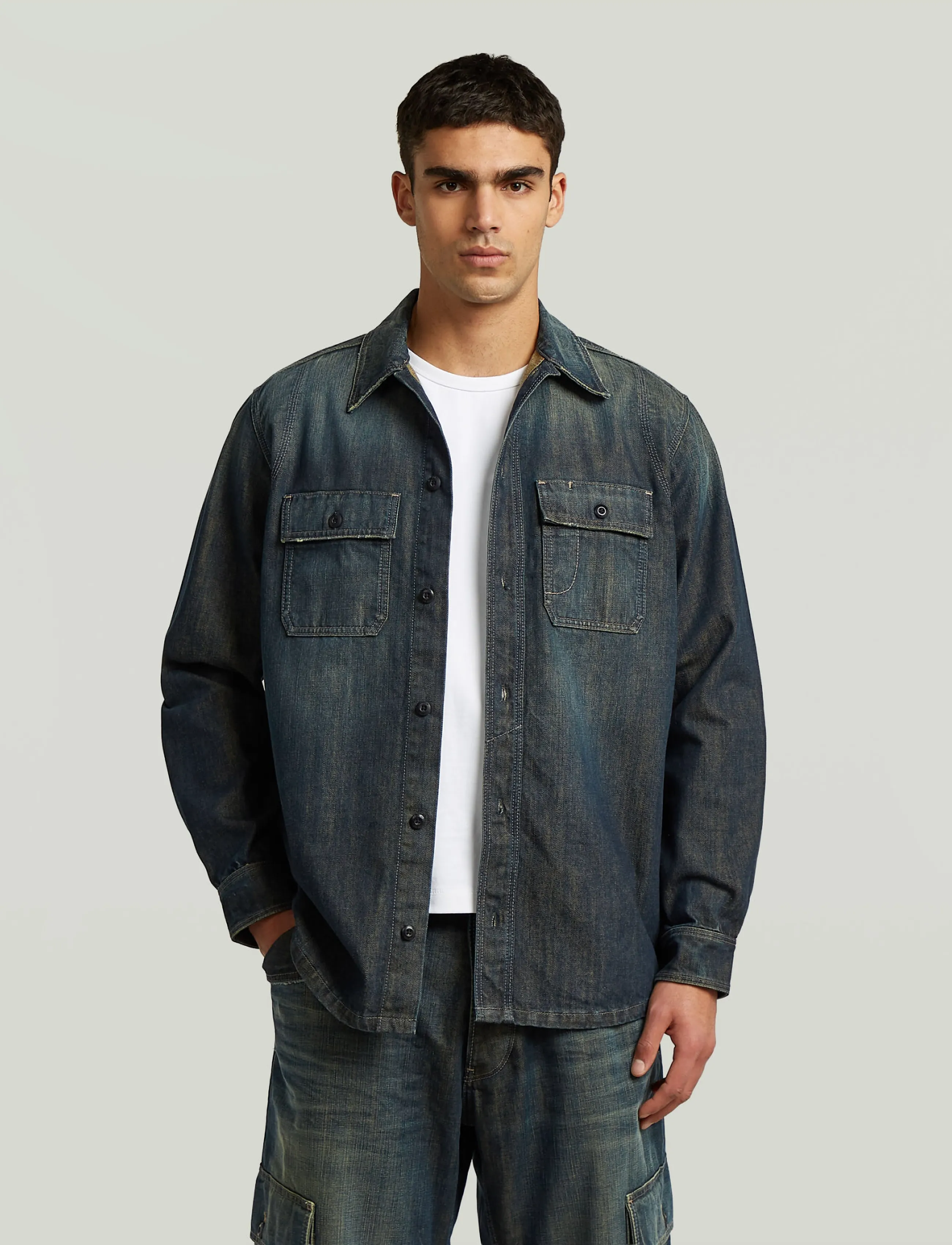 G-Star Utility Relaxed Overshirt - Jeansmode - ANTIQUE FADED SHADOW / navy