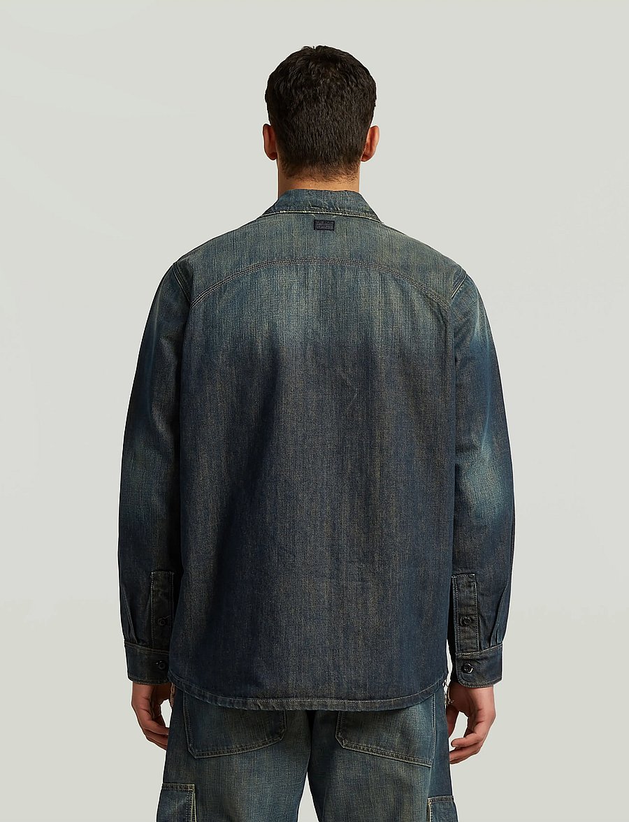 G-Star - Utility Relaxed Overshirt - ungefütterte denimjacken - antique faded shadow - 3