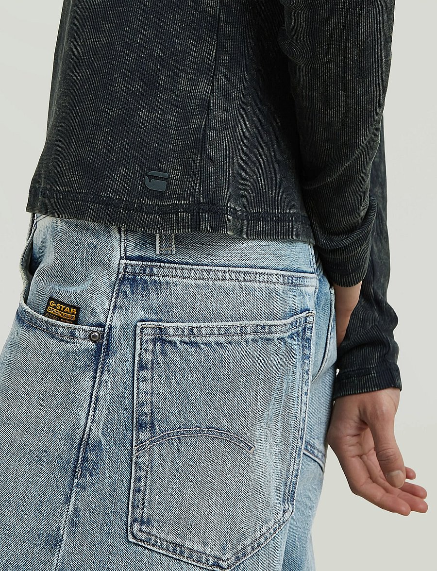 G-Star - Vintage slim henley t l\s wmn - langärmlige tops - dk legion blue gd - 5