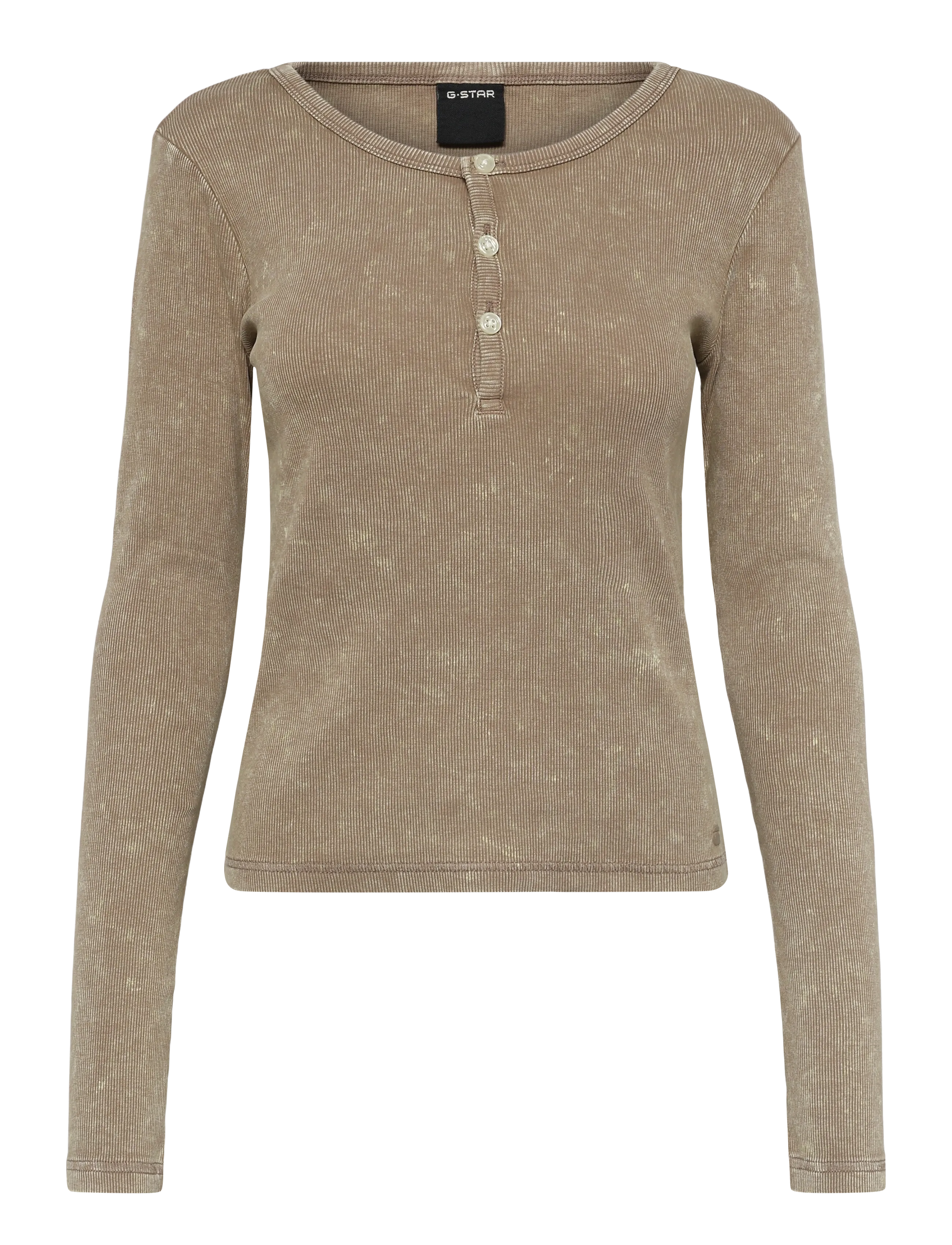 G-Star Vintage slim henley t l\s wmn - Igapäevane stiil - FOSSIL GD / beige