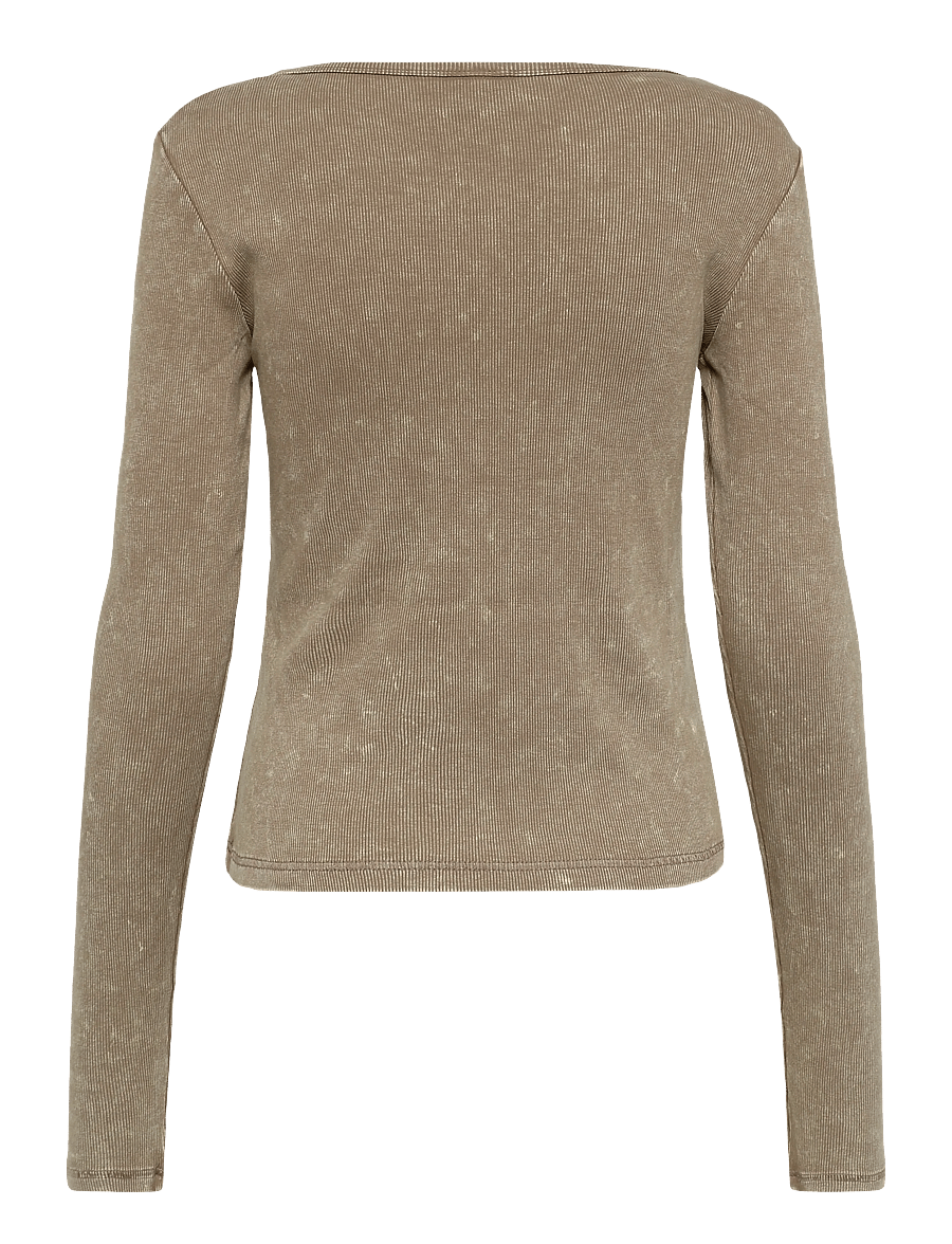 G-Star - Vintage slim henley t l\s wmn - pikkade varrukatega topid - fossil gd - 2