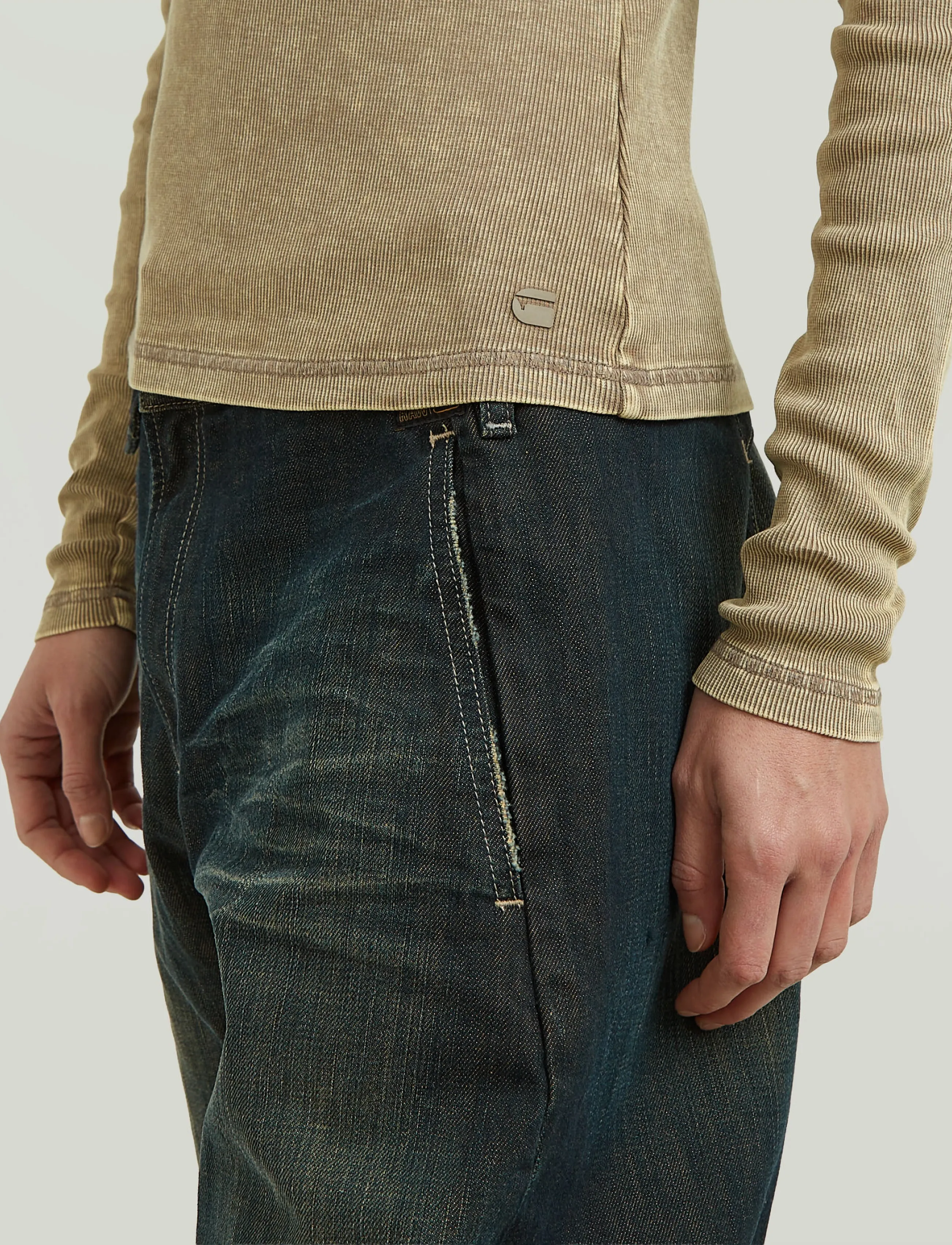 G-Star - Vintage slim henley t l\s wmn - pikkade varrukatega topid - fossil gd - 5